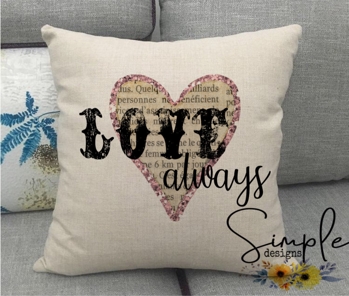 Love Always Valentines Sublimation Heat Transfer Sheets