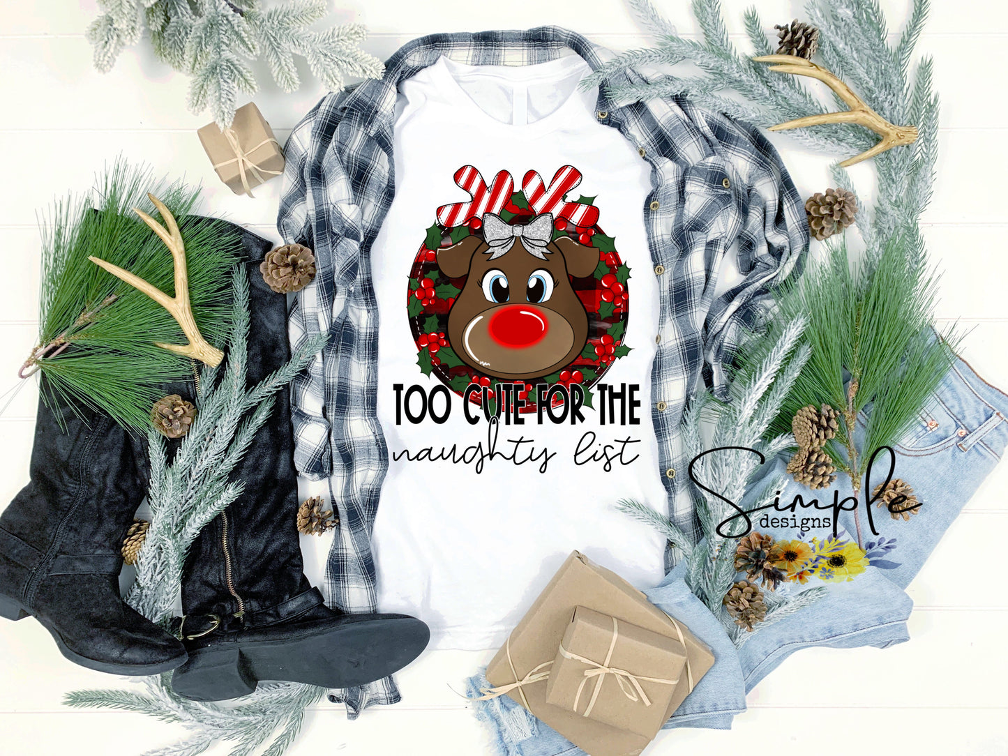Too Cute for the Naughty List Sublimation Heat Transfer Sheets