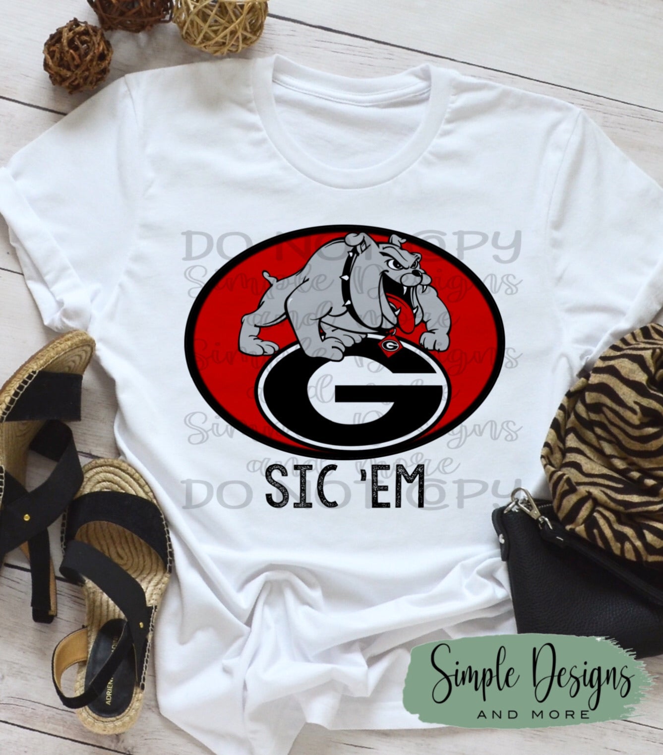 UGA BULLDOGS Sic Em Sublimation Heat Transfer Sheets