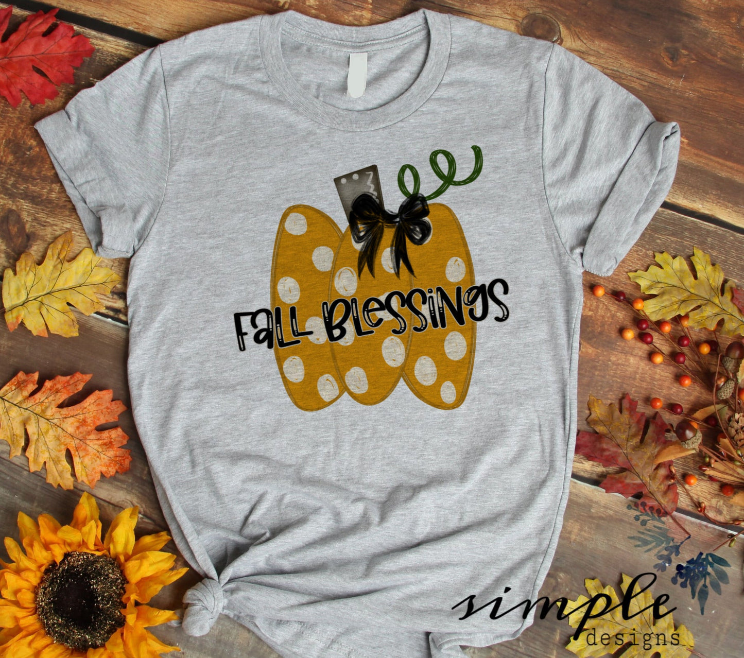 Fall Blessings Pumpkin Sublimation Heat Transfer Sheet