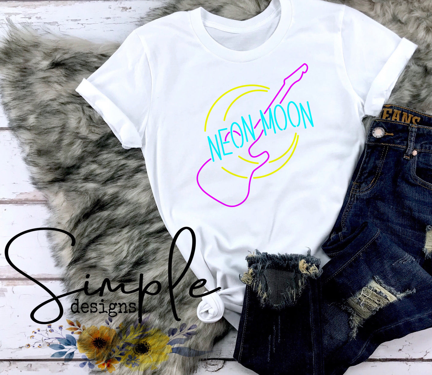Neon Moon Band Sublimation Heat Transfer Sheets