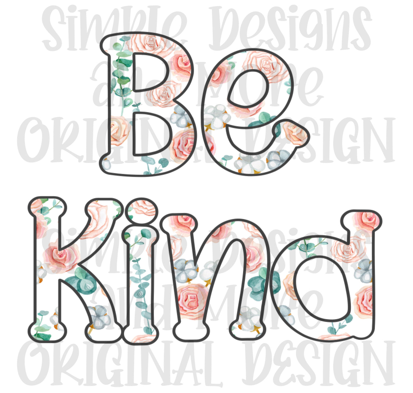 Be Kind Floral Stickers