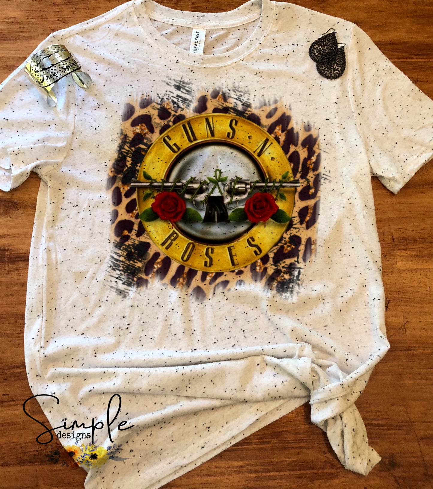 Guns'nRoses Leopard Frame Band Sublimation Heat Transfer Sheets