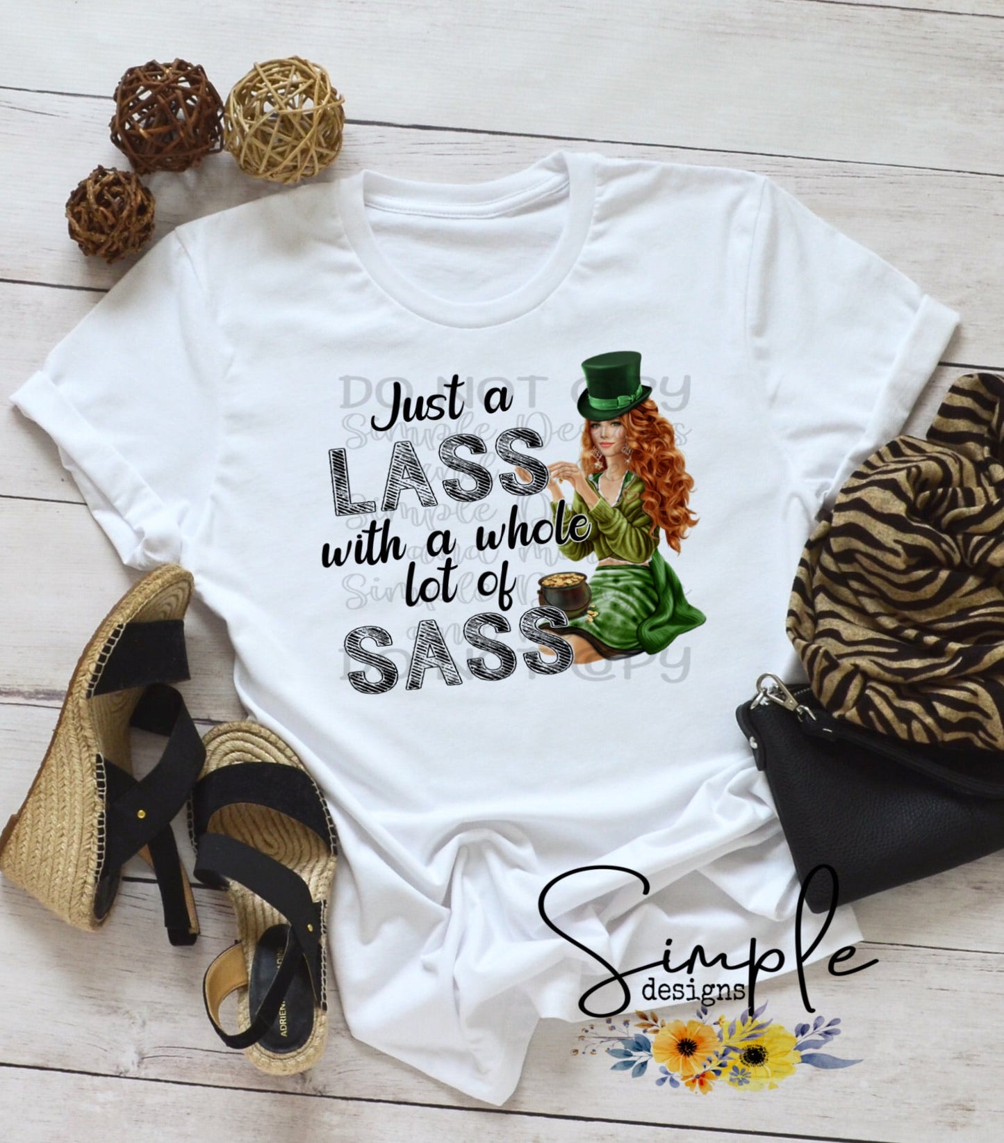 Just a Lass With a Whole Lot Of Sass Sublimation Heat Transfer Sheets