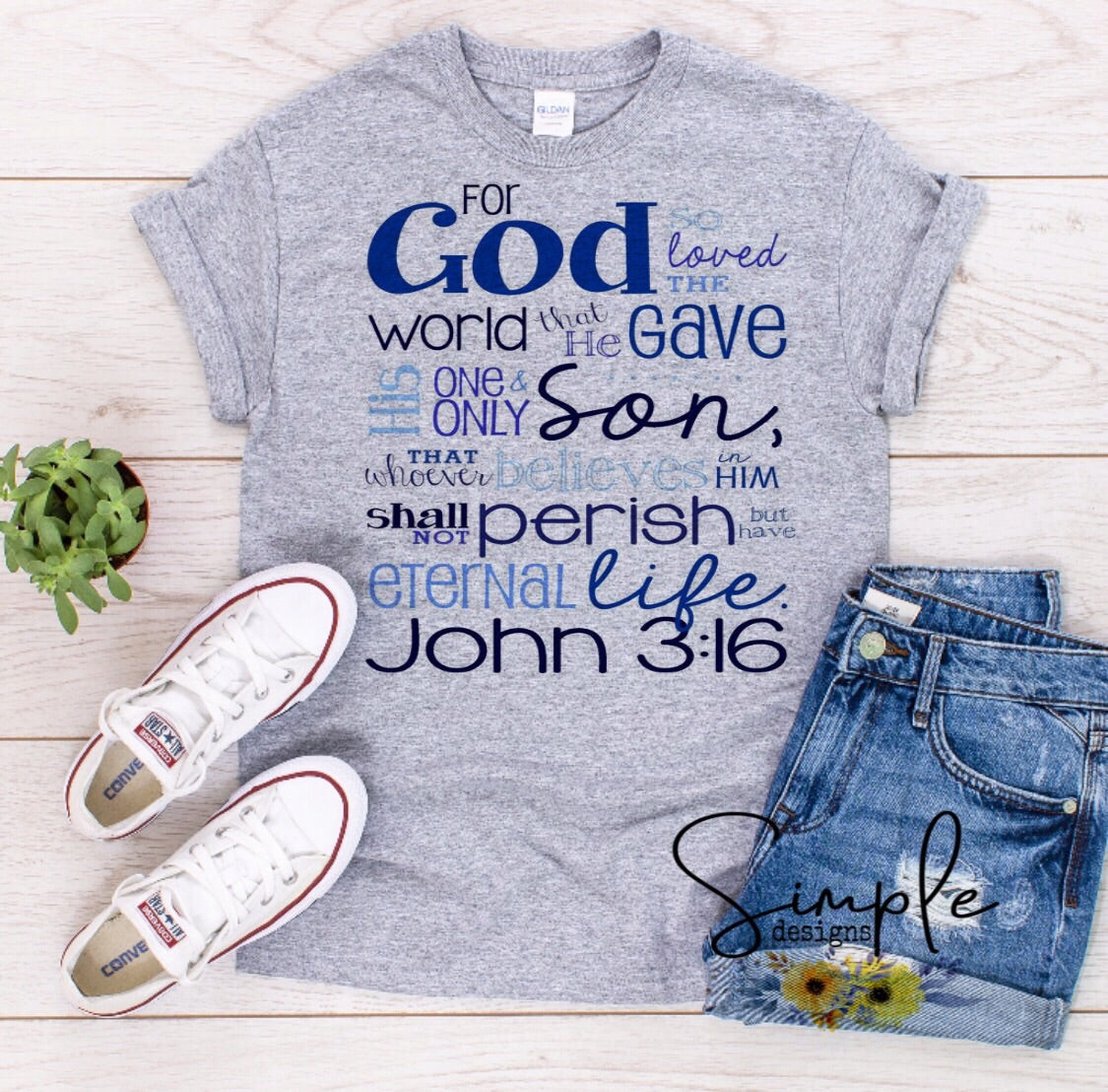 John 3:16 For God Gave His Only Son Sublimation Heat Transfer Sheet