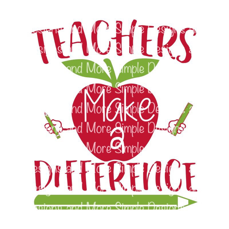 Teachers Make a Difference Sublimation Heat Transfer Sheet
