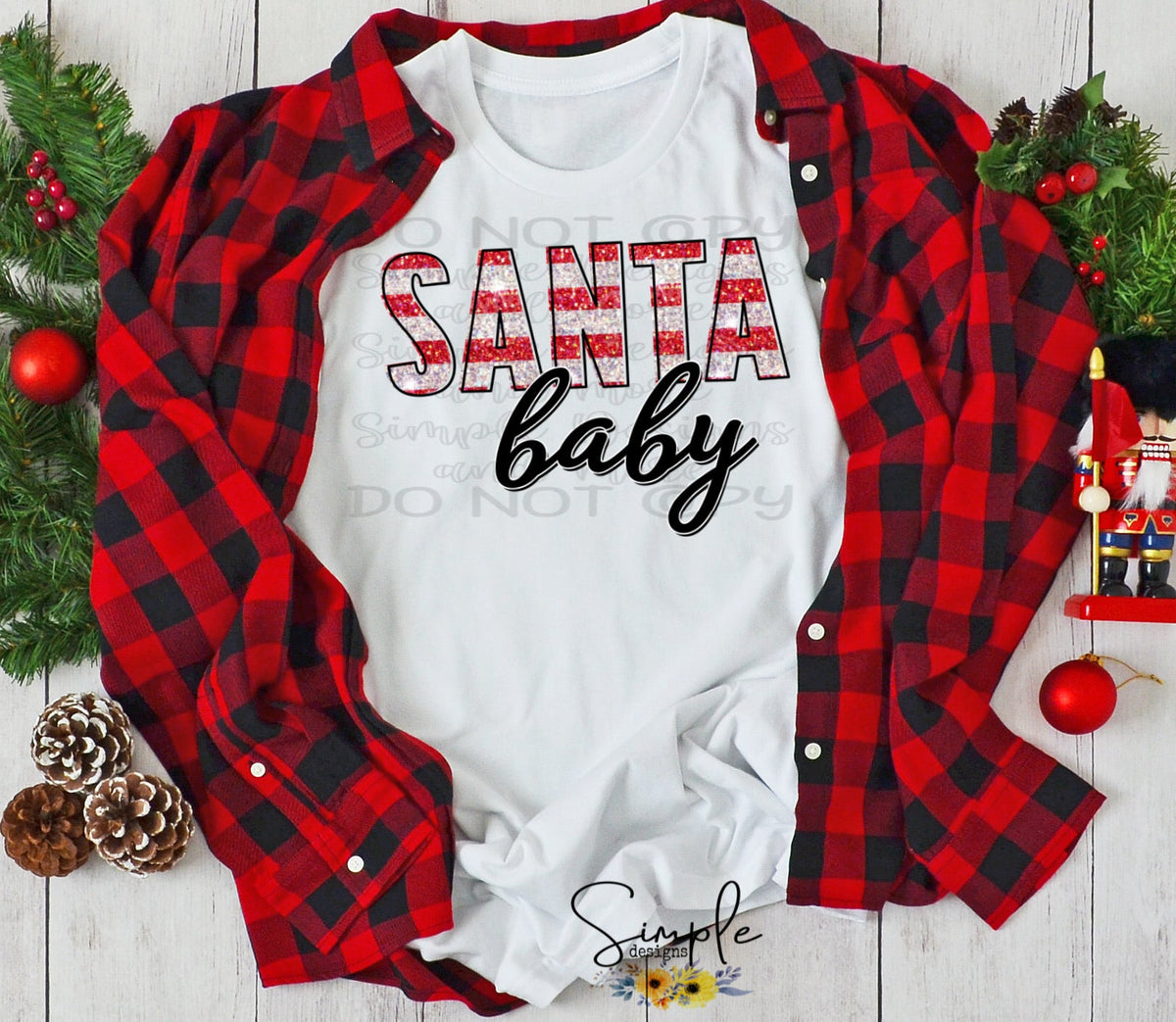 Santa Baby Sublimation Heat Transfer Sheet
