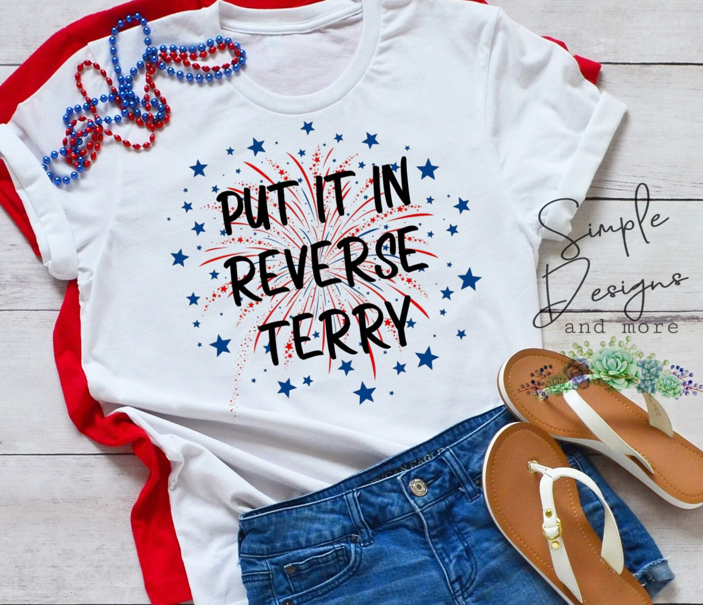 Put it in Reverse Terry Patriotic Sublimation Heat Transfer Sheet
