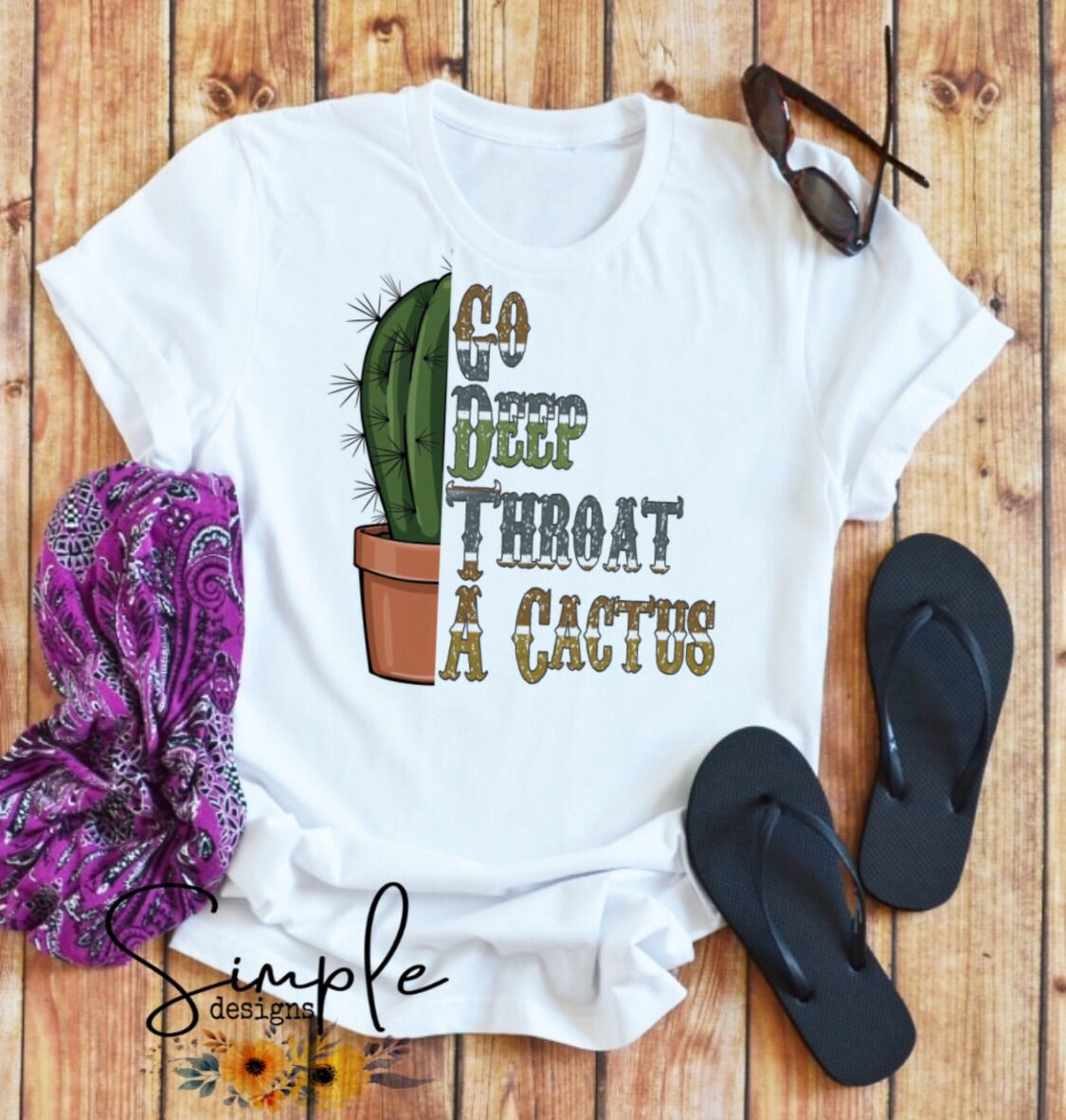 Go Deep Throat a Cactus Sublimation Heat Transfer Sheets