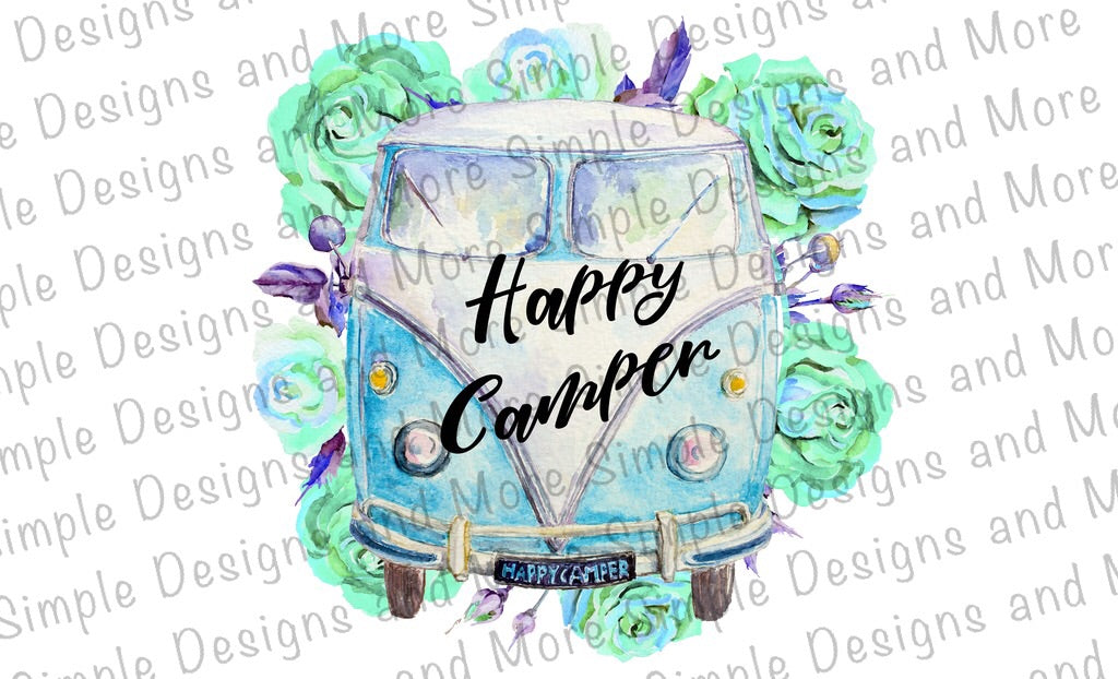 Happy Camper Sublimation Heat Transfer Sheet