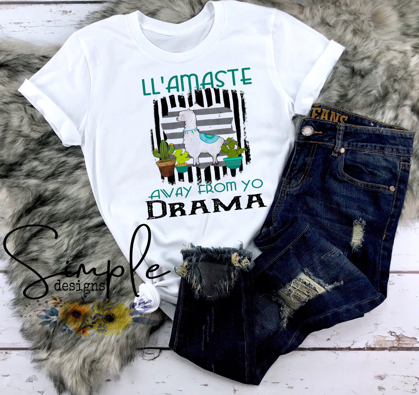 Ll’amaste Away From Drama Sublimation Heat Transfer Sheet