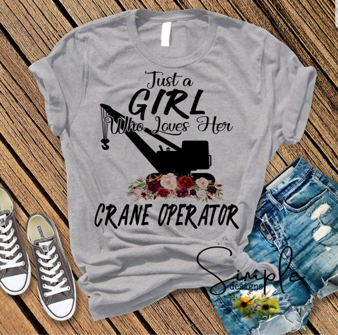 Just a Girl Who Loves Her Crane Operator Sublimation Heat Transfer Sheets