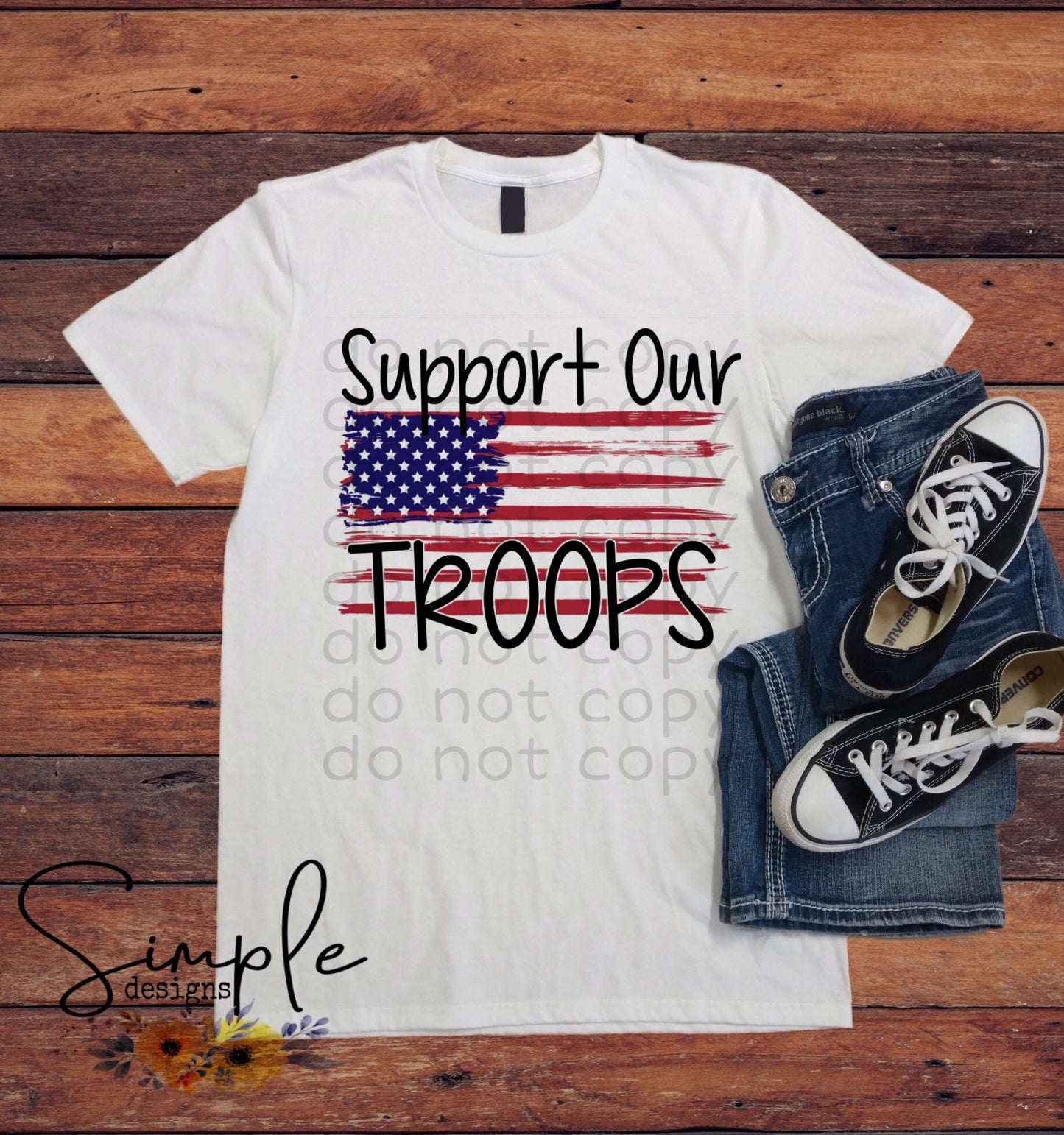Support Our Troops Sublimation Heat Transfer Sheets