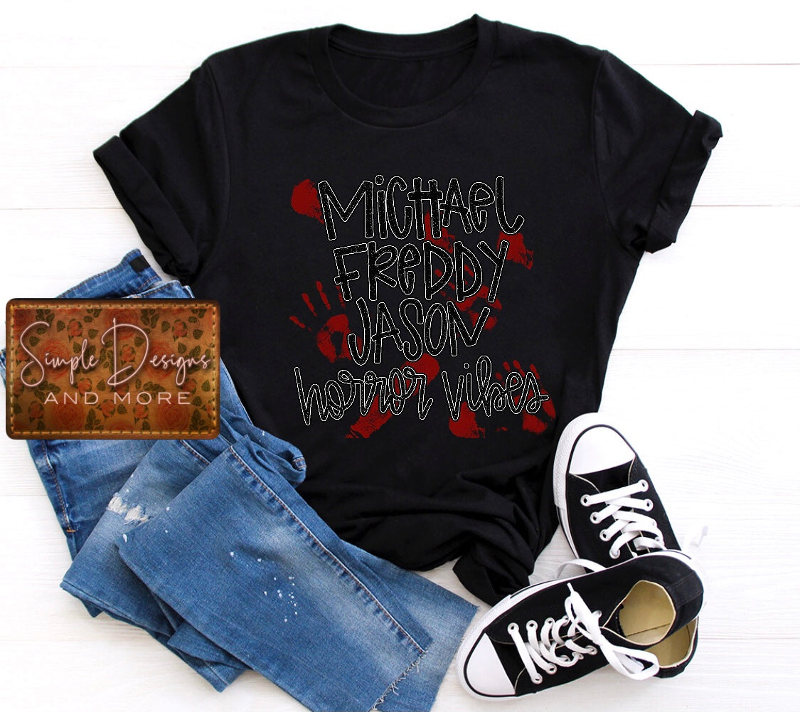 Michael Freddy Jason Horror Vibes Sublimation Heat Transfer Sheets