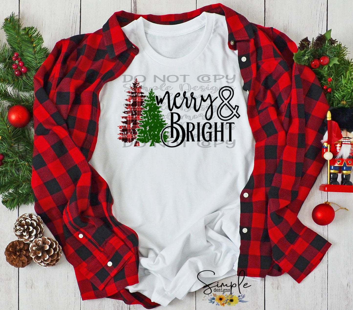 Merry and Bright Sublimation Heat Transfer Sheet