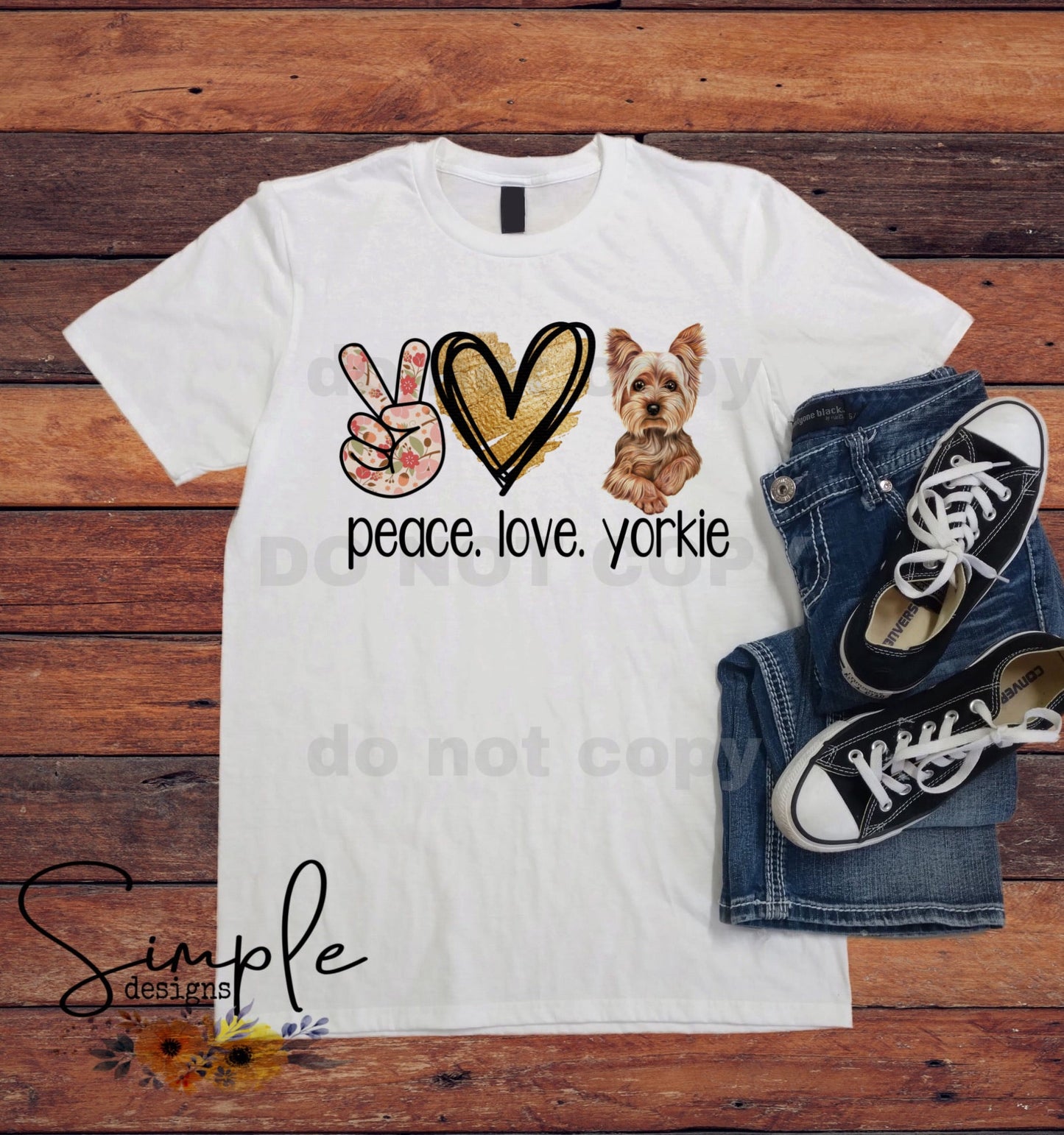 Peace Love Dachshunds Custom Pet Sublimation Heat Transfer Sheet