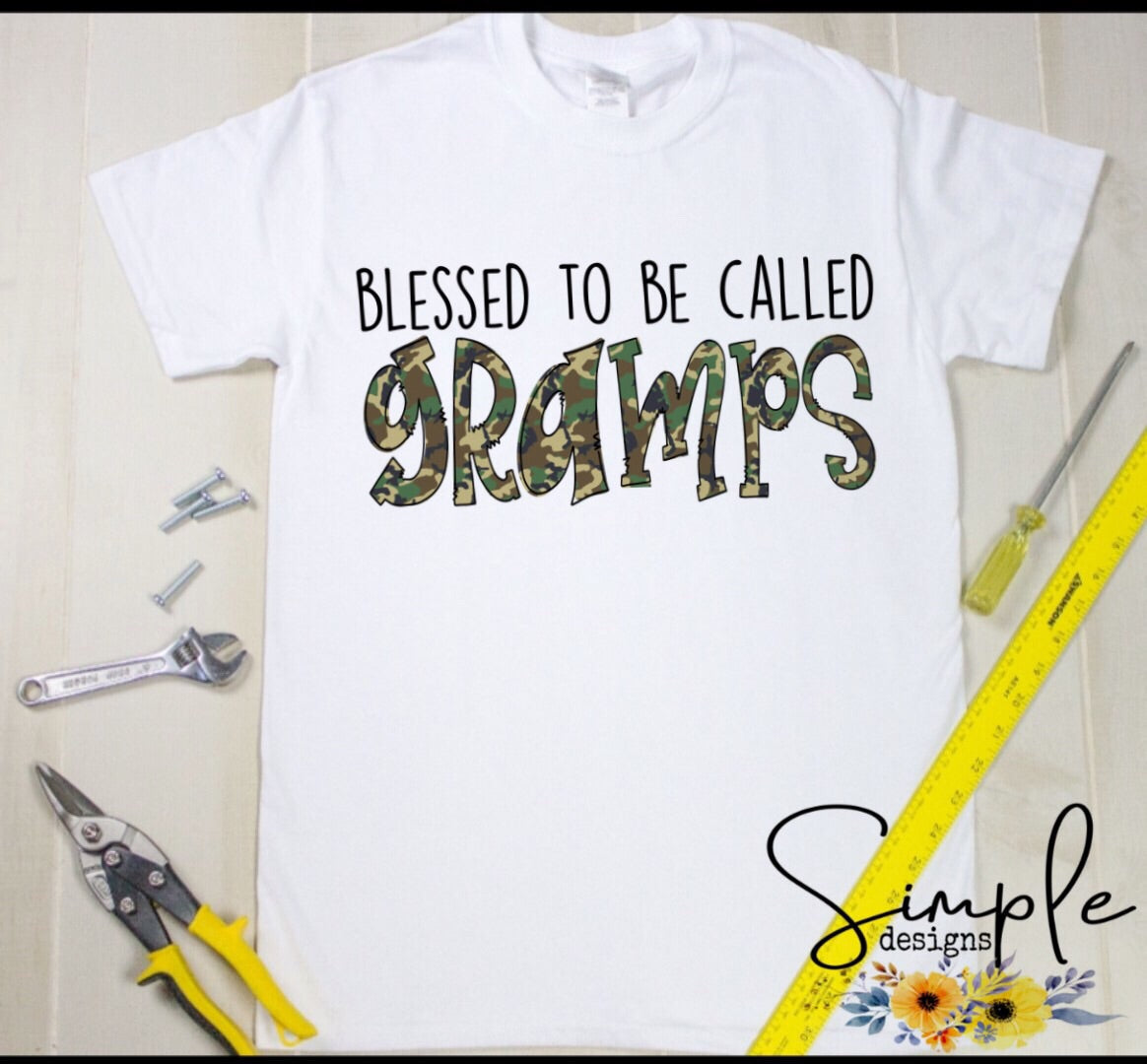 Blessed to Be Called Papa CAMO Sublimation Heat Transfer Sheets