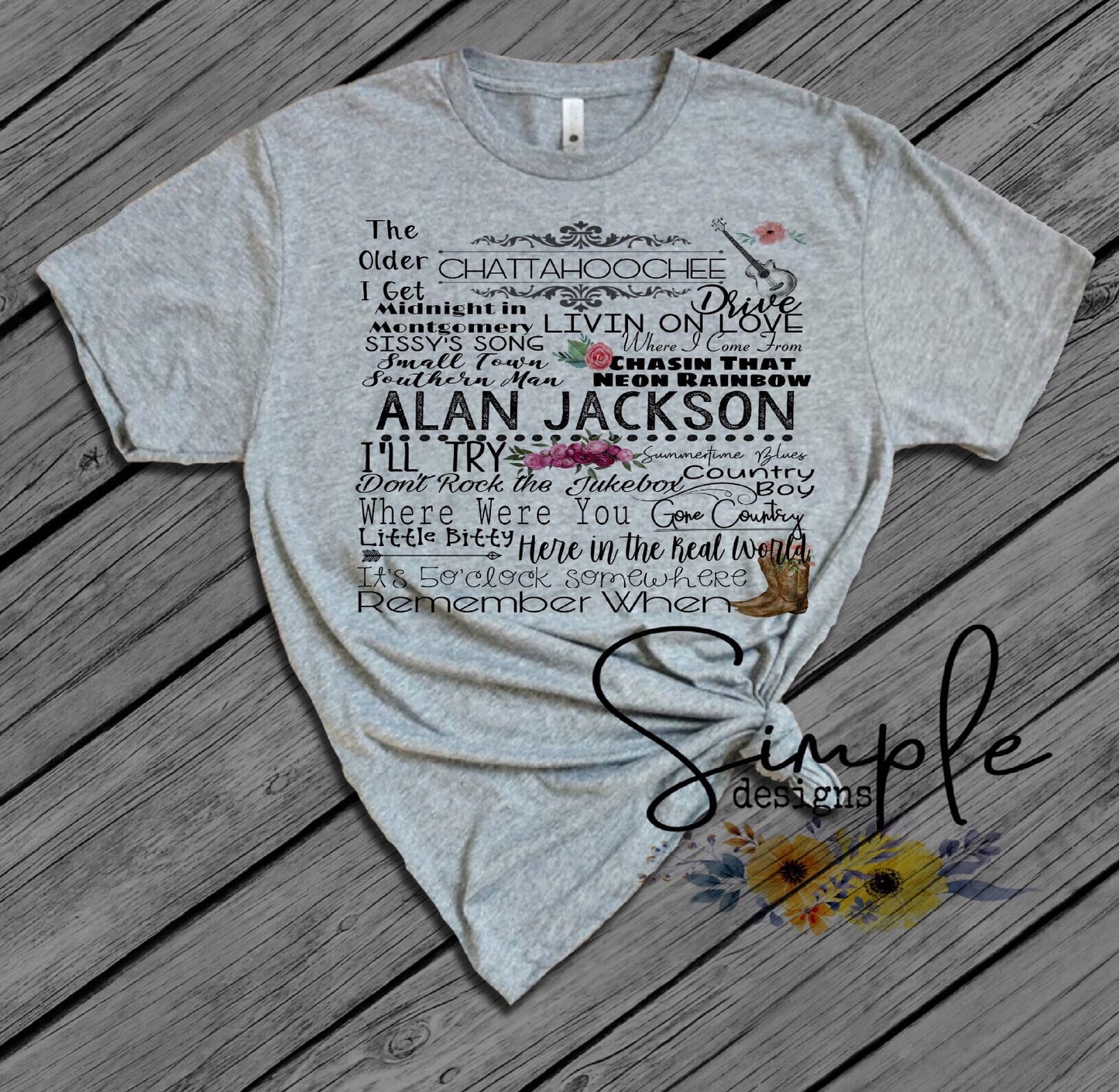 AJackson Country Music Sublimation Heat Transfer Sheets
