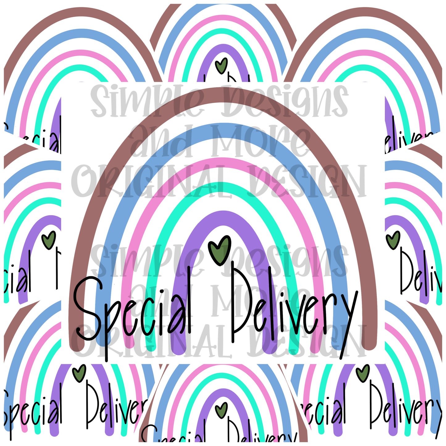 Special Delivery Boho Rainbow Stickers