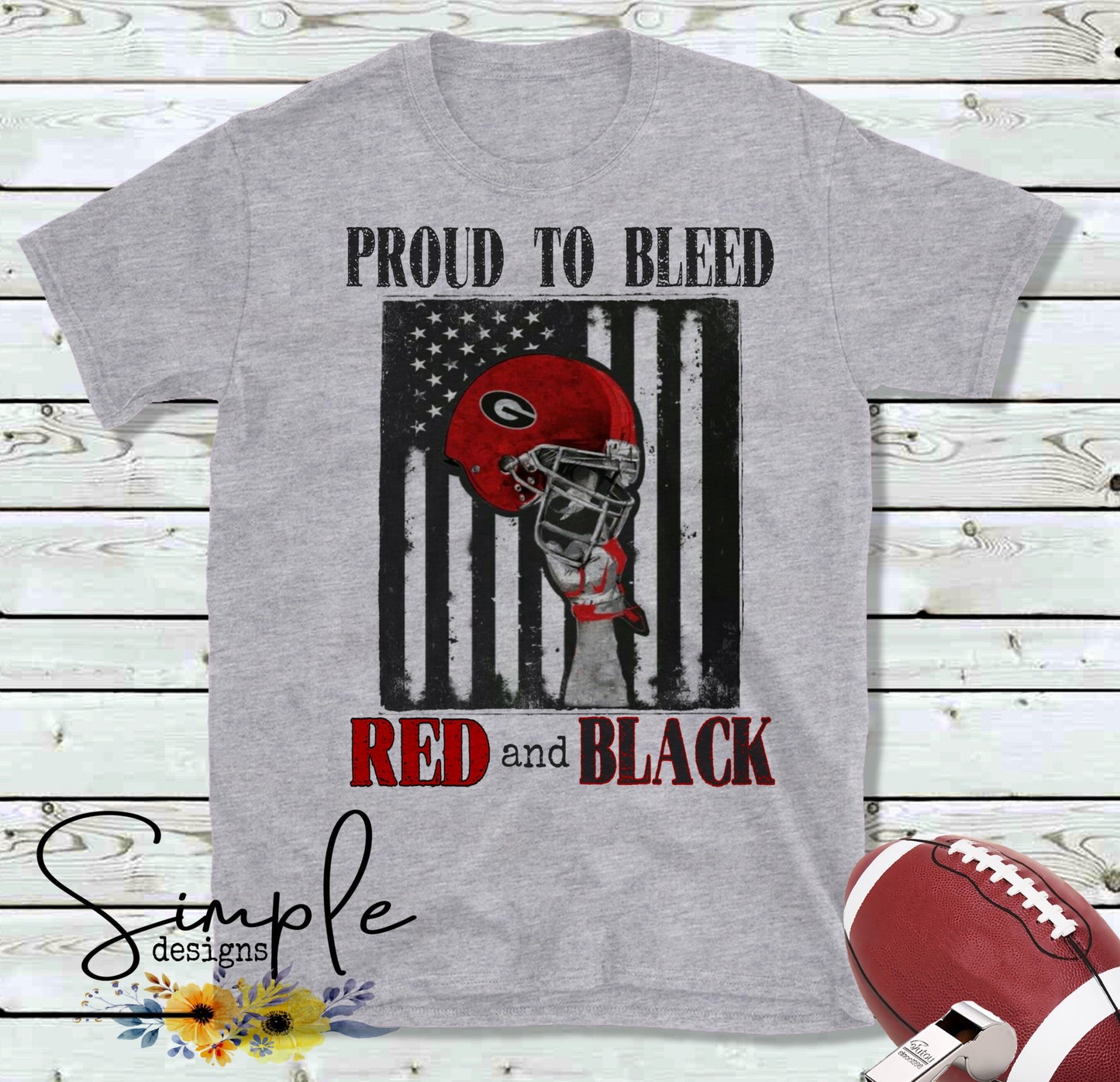 Proud to Bleed Red and Black Go Dawgs, GA BULLDOGS Sublimation Heat Transfer Sheets