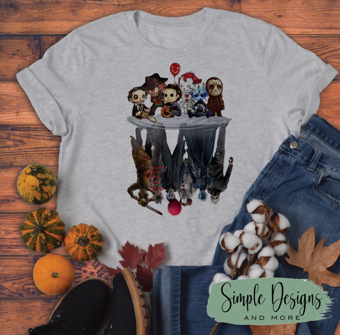 Halloween scary Characters Mirrored Sublimation Heat Transfer Sheet