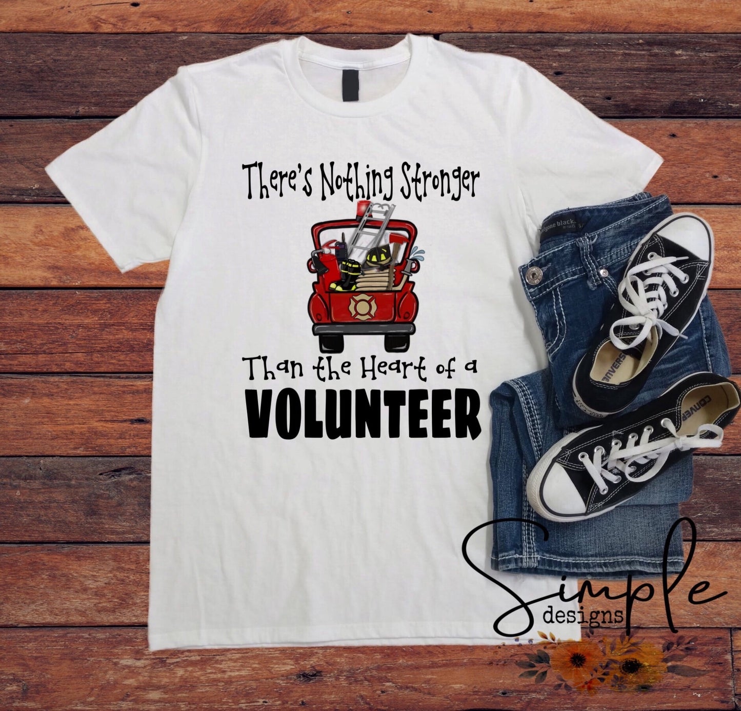There’s Nothing Stronger Than the Heart of a Volunteer Firefighter Daughter Sublimation Heat Transfer Sheet