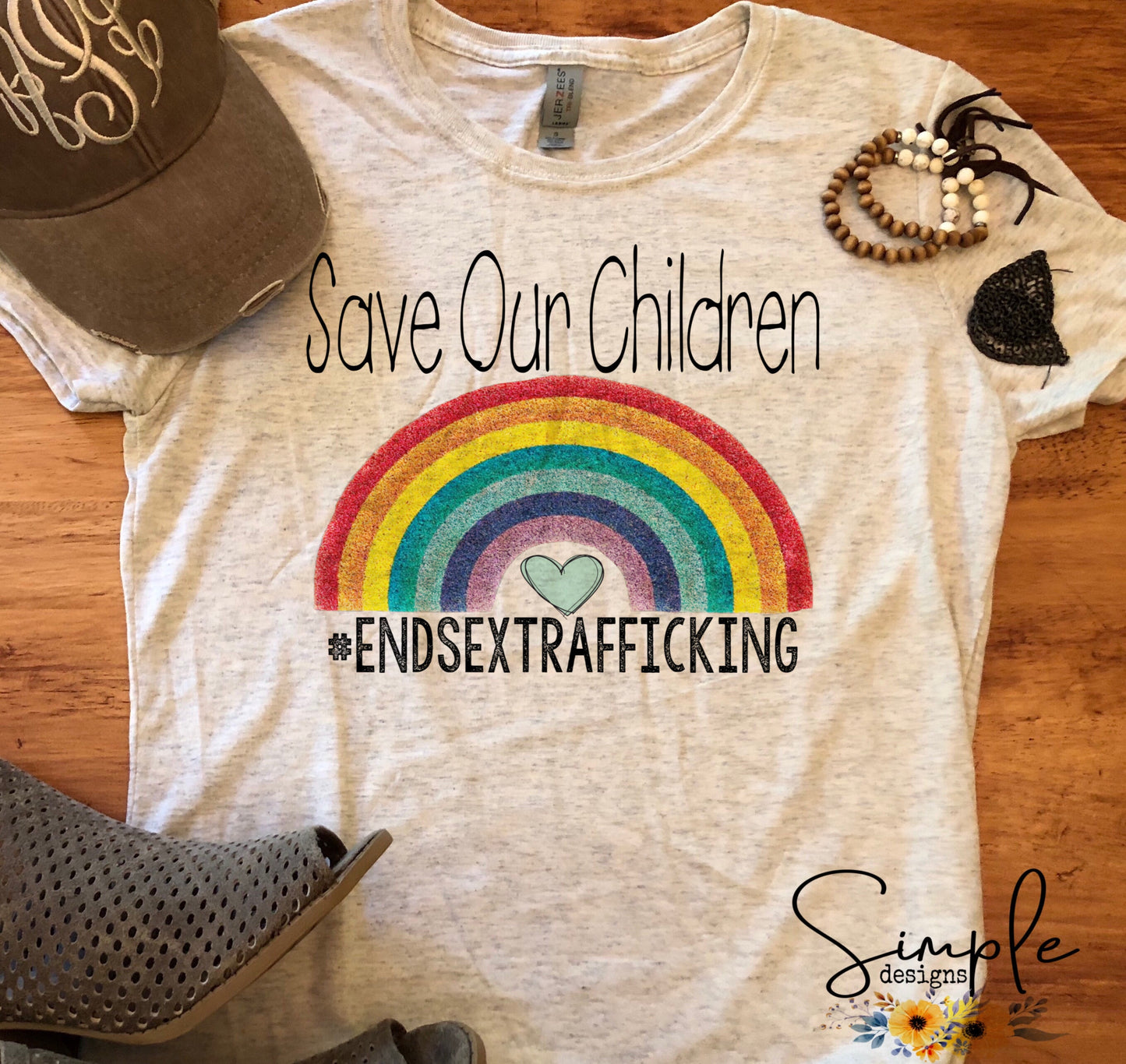 Save Our Children Sex Trafficking Sublimation Heat Transfer Sheets
