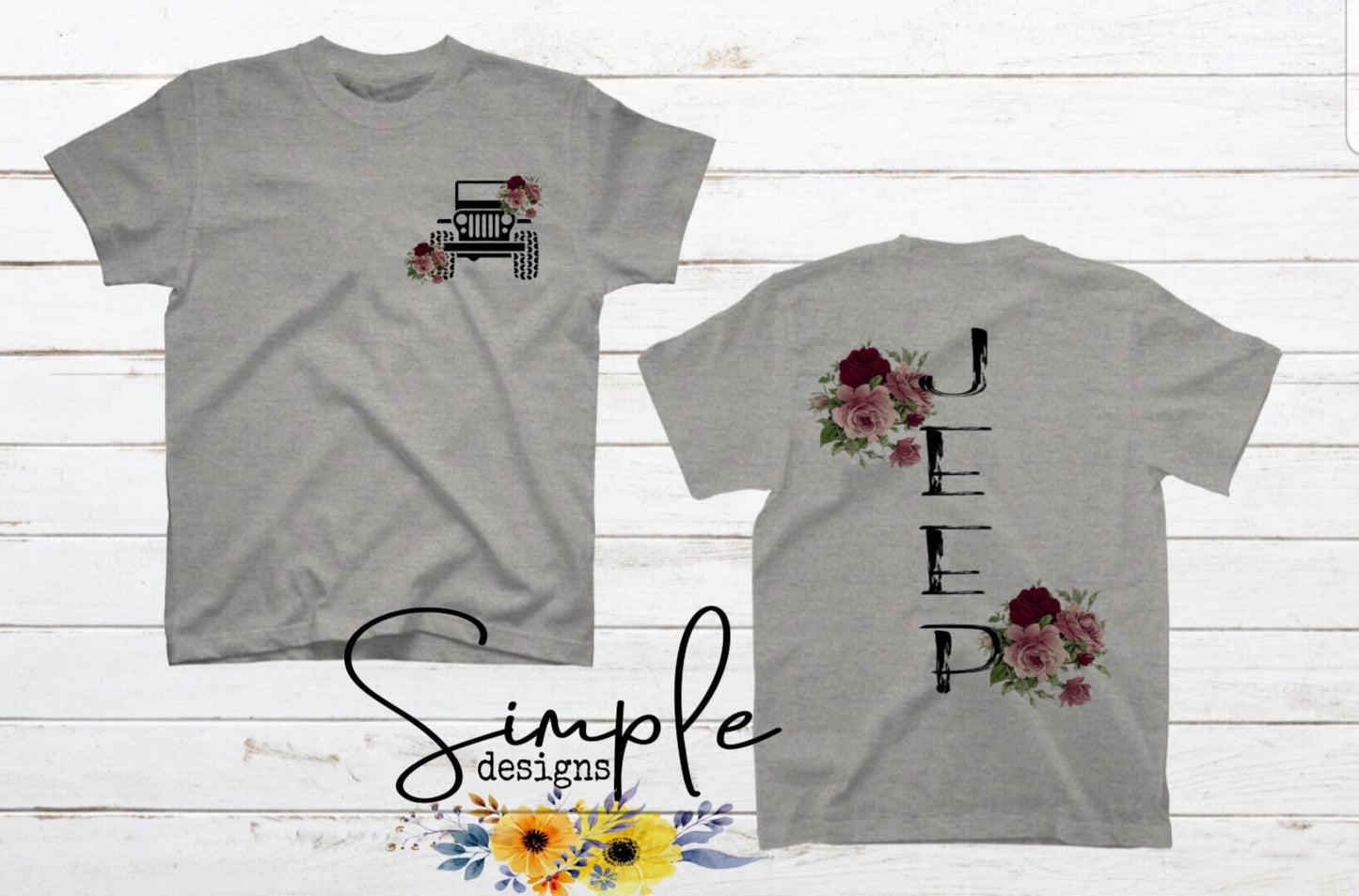 Jeep Floral Sublimation Heat Transfer Sheet