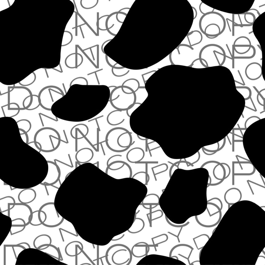 Cow Print Pattern Sublimation Heat Transfer Sheet