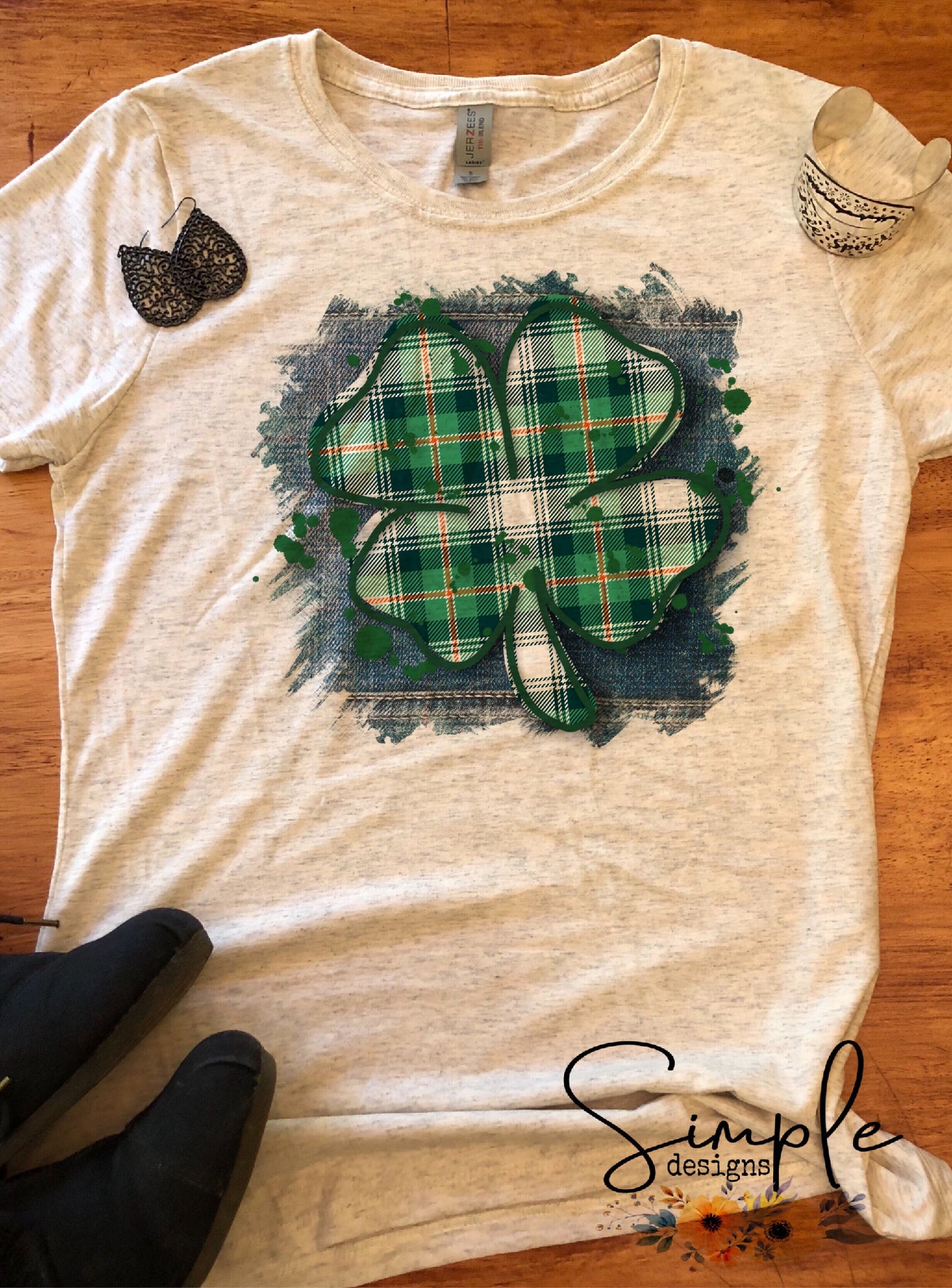 Plaid Clover St Patrick’s Day Sublimation Heat Transfer Sheet