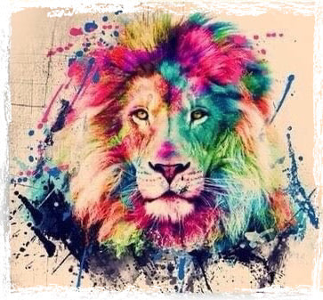 Colorful Lion Sublimation Heat Transfer Sheet