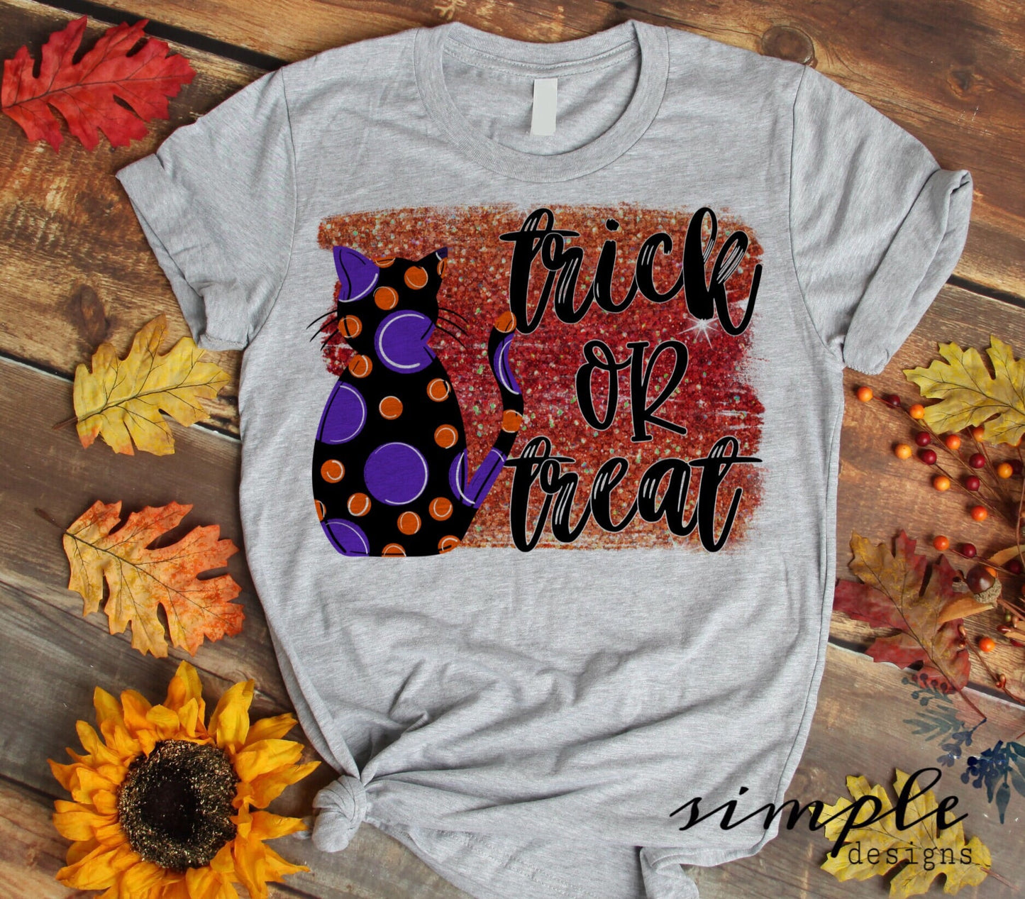 Trick or Treat Cat Sublimation Heat Transfer Sheet