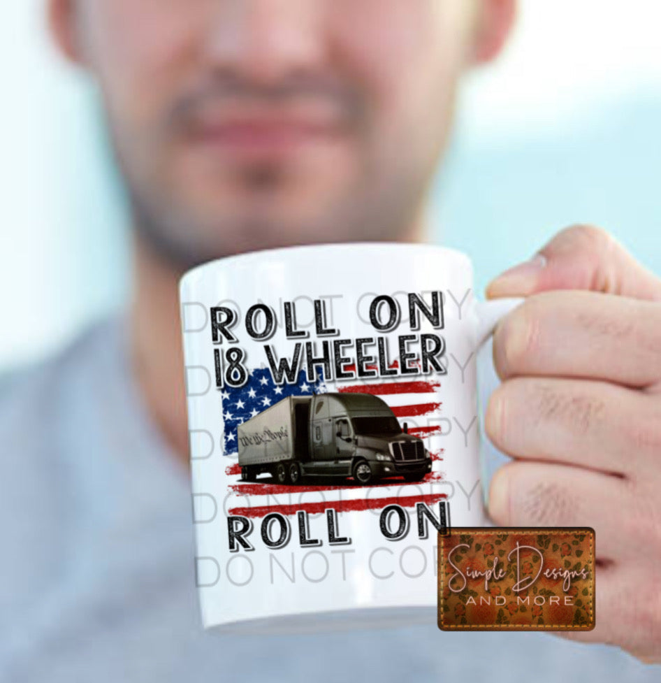 Roll On 18 Wheeler Roll On Sublimation Heat Transfer Sheet