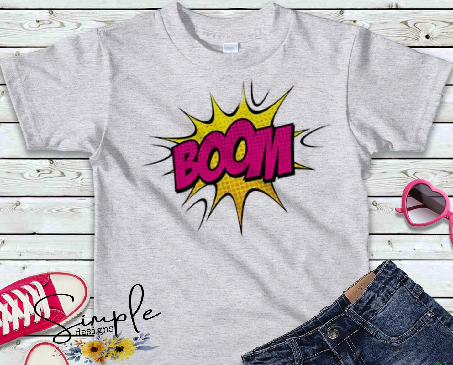 BOOM Superhero Pink Sublimation Heat Transfer Sheets
