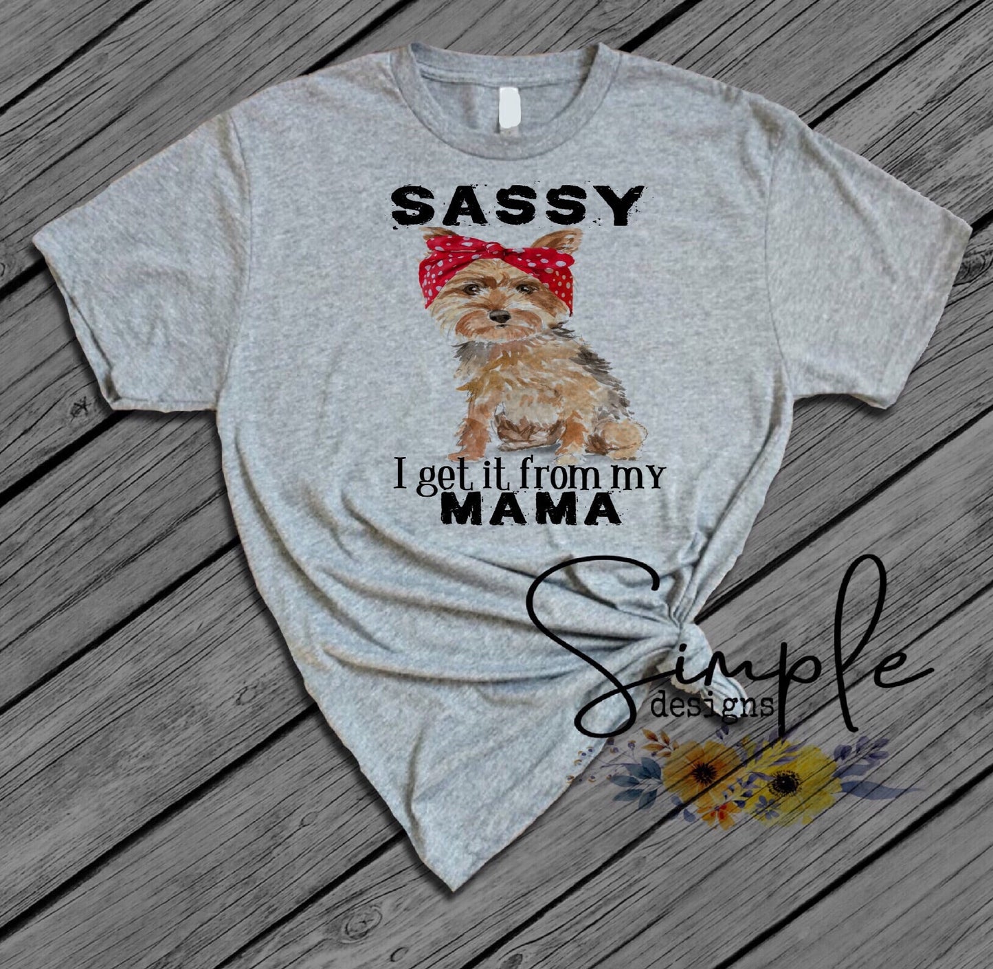 Sassy Yorkie Sublimation Heat Transfer Sheet