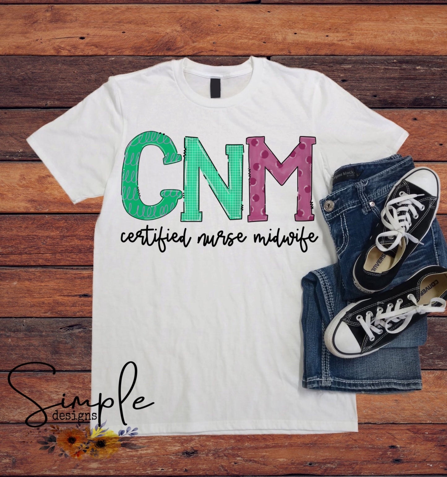 CNM Certified Nursing Midwife Sublimation Heat Transfer Sheets