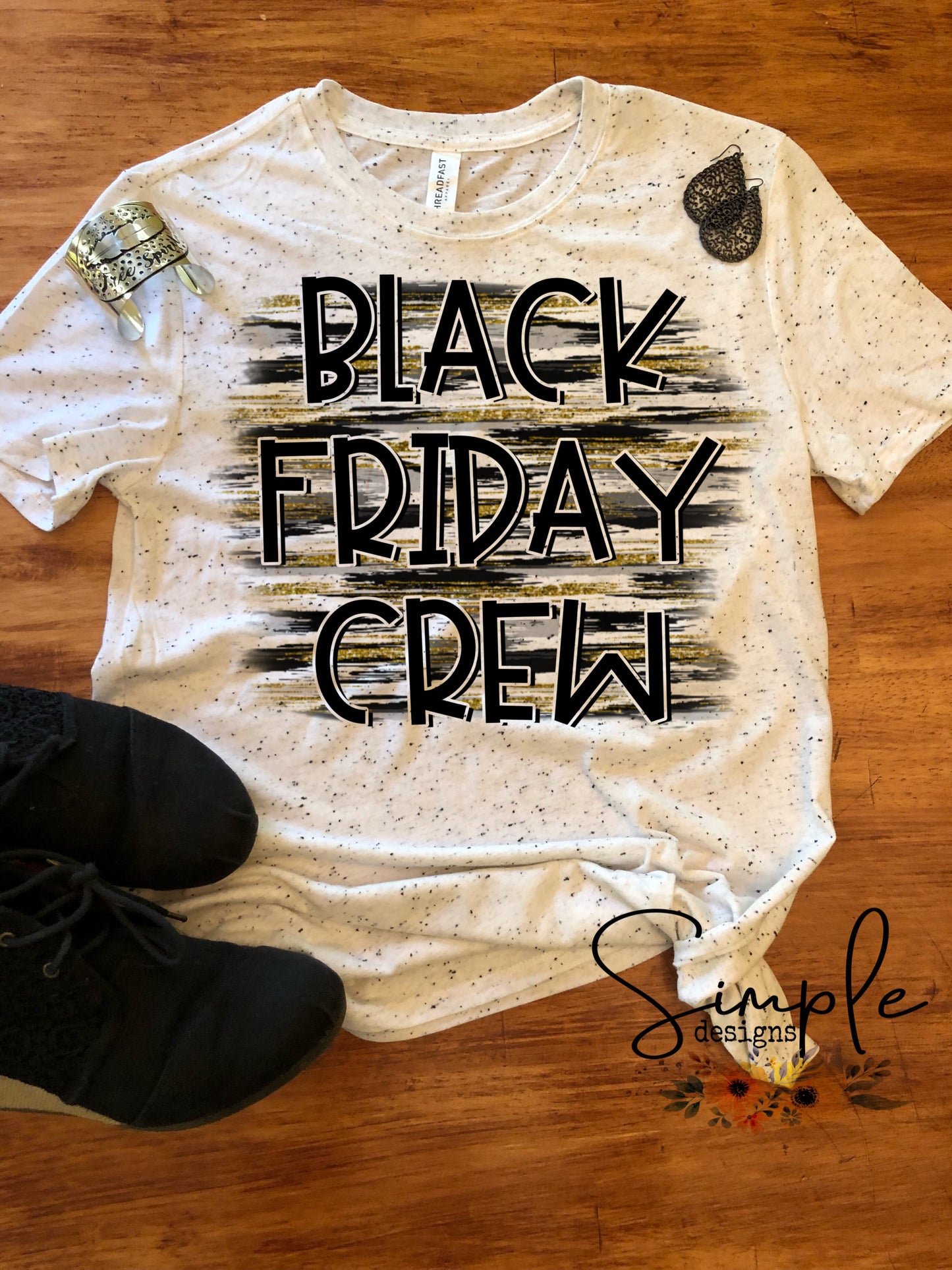 Black Friday Crew Paint Strokes Sublimation Heat Transfer Sheet