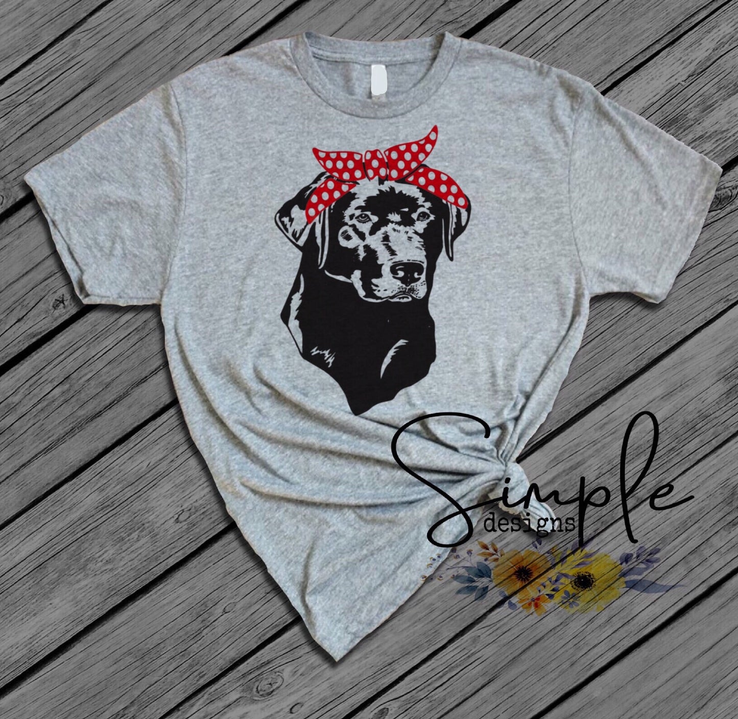 Black Lab with Red Bandana Sublimation Heat Transfer Sheet