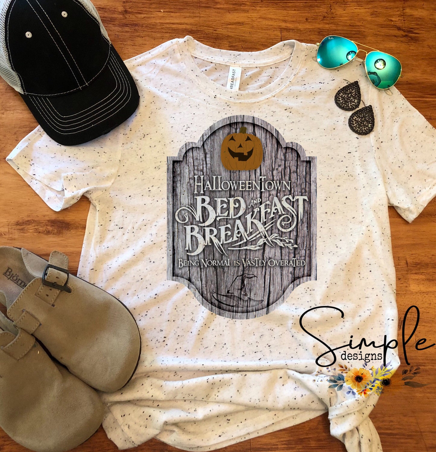 Halloween Town Bed and Breakfast Sign Sublimation Heat Transfer Sheet