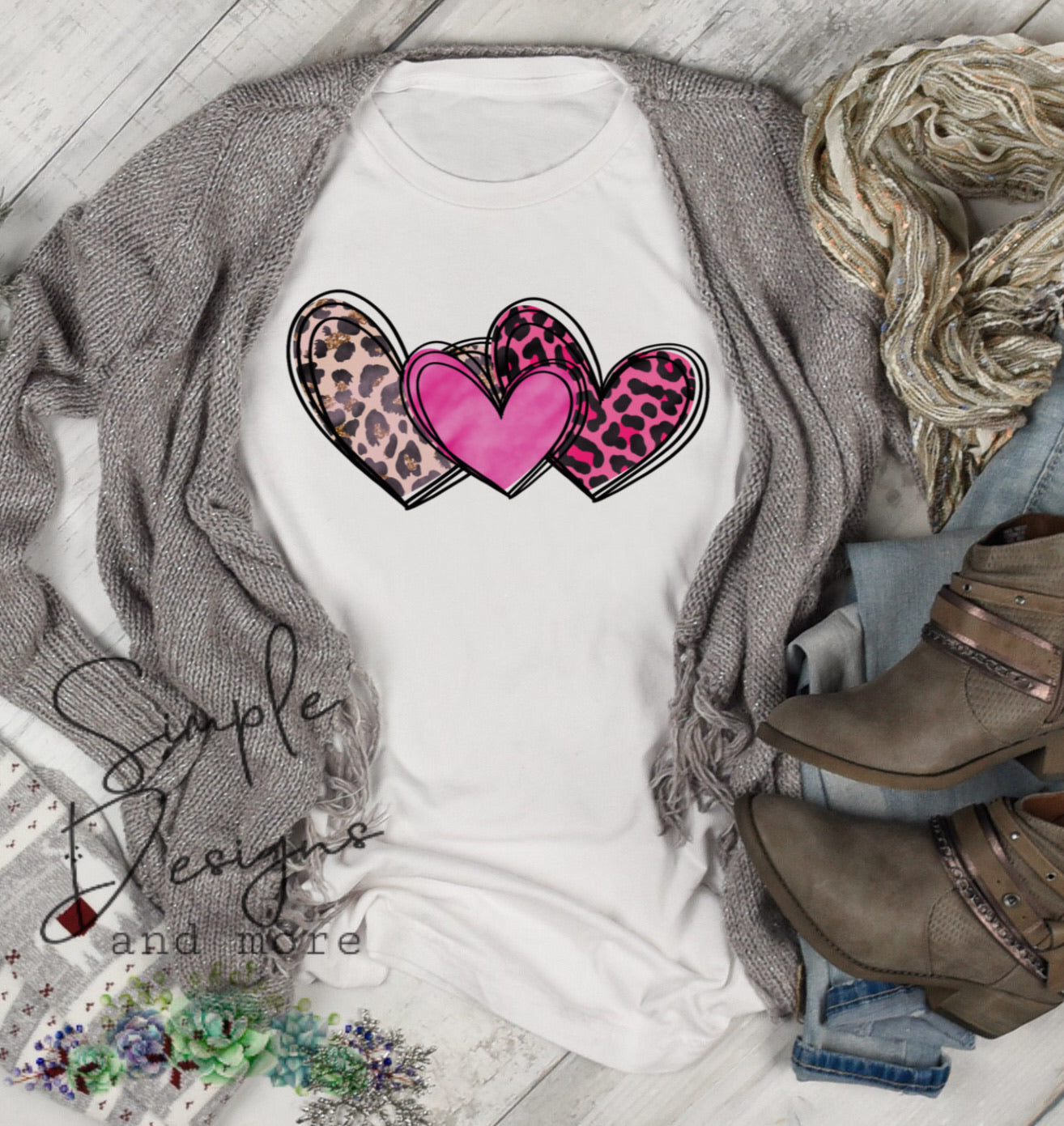 Heart Trio Sublimation Heat Transfer Sheet