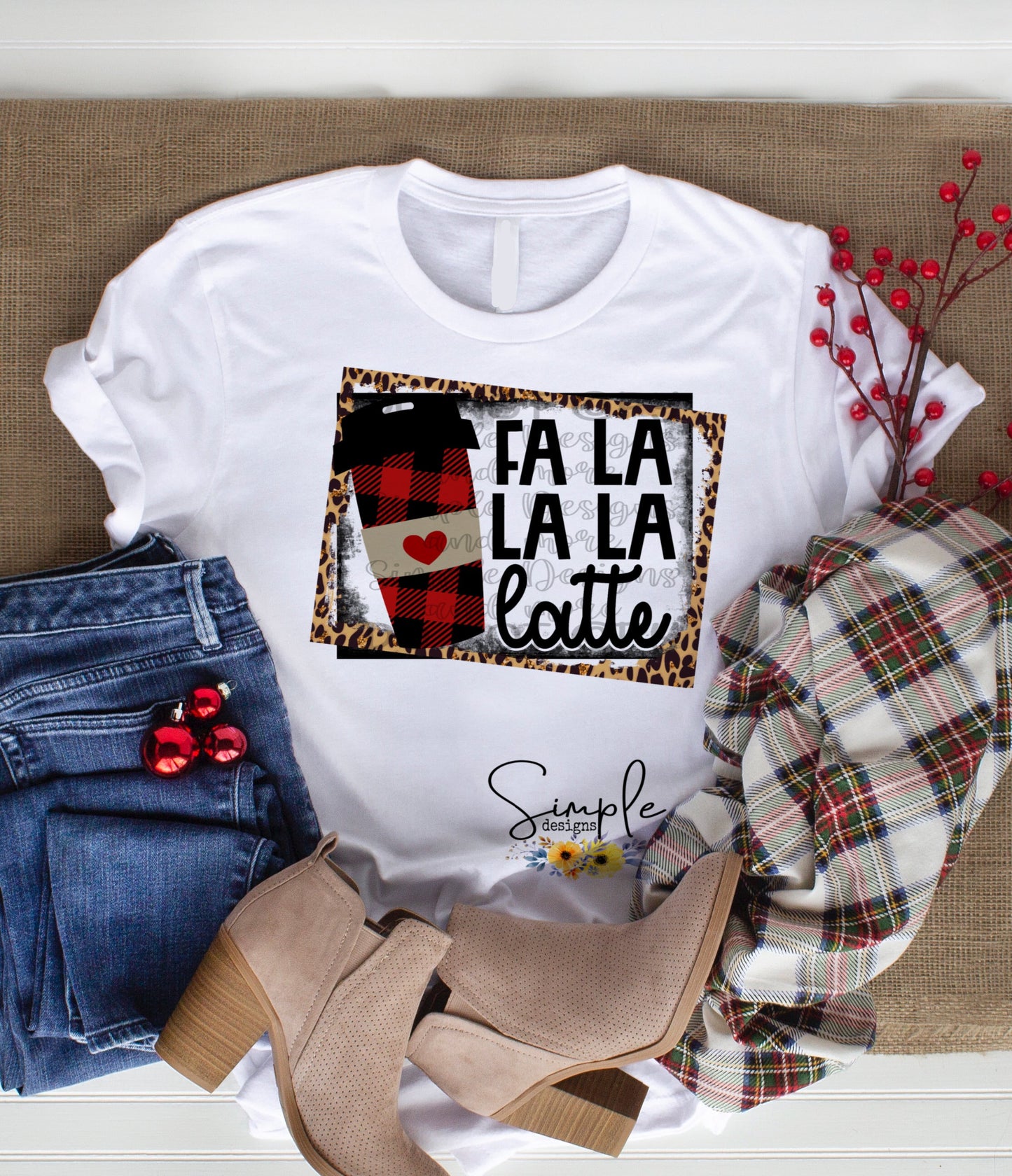 Fa La Fa La Latte Sublimation Heat Transfer Sheet
