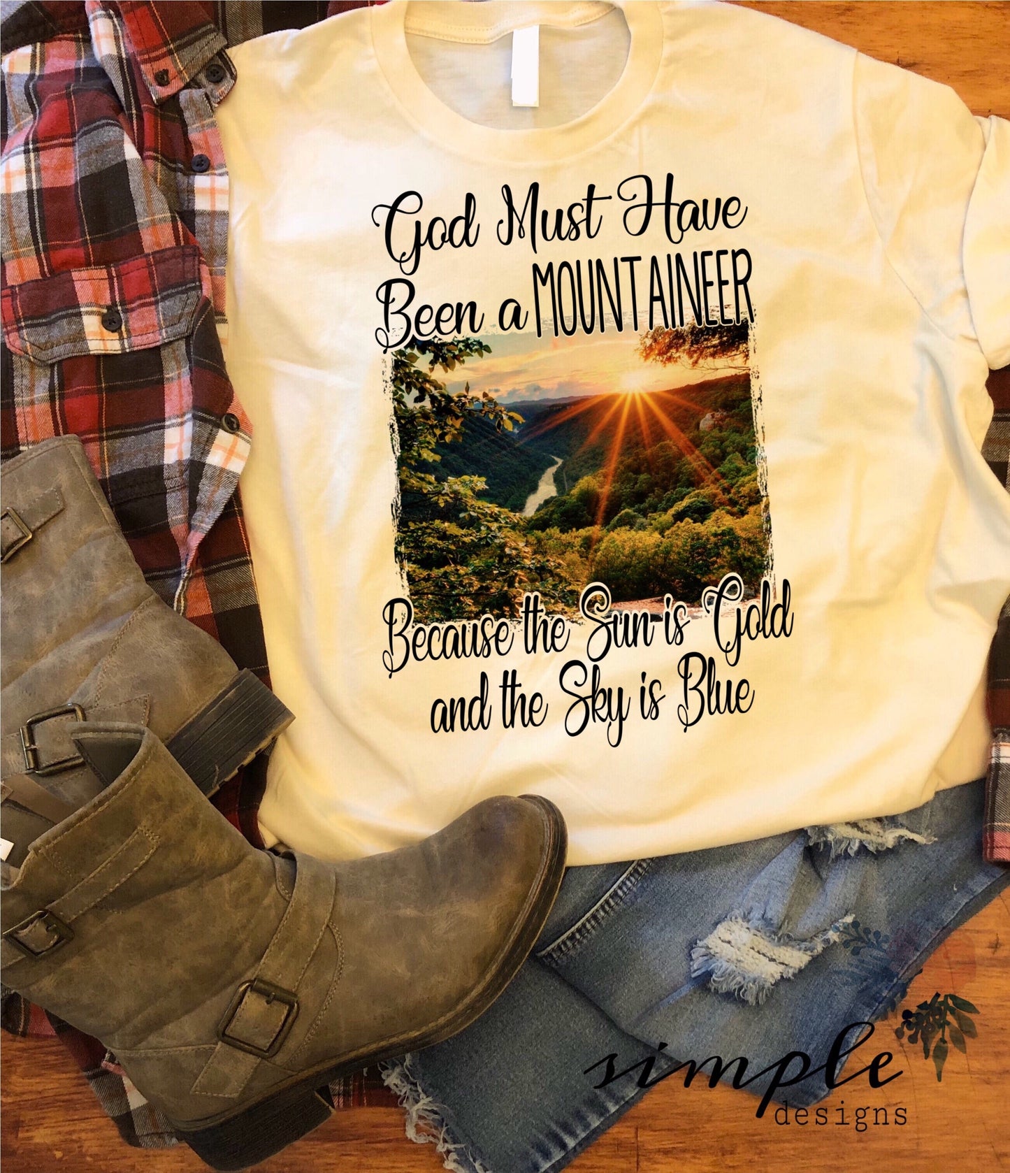 WV God Must Have Been a Mountaineer Custom Sublimation Heat Transfer Sheet