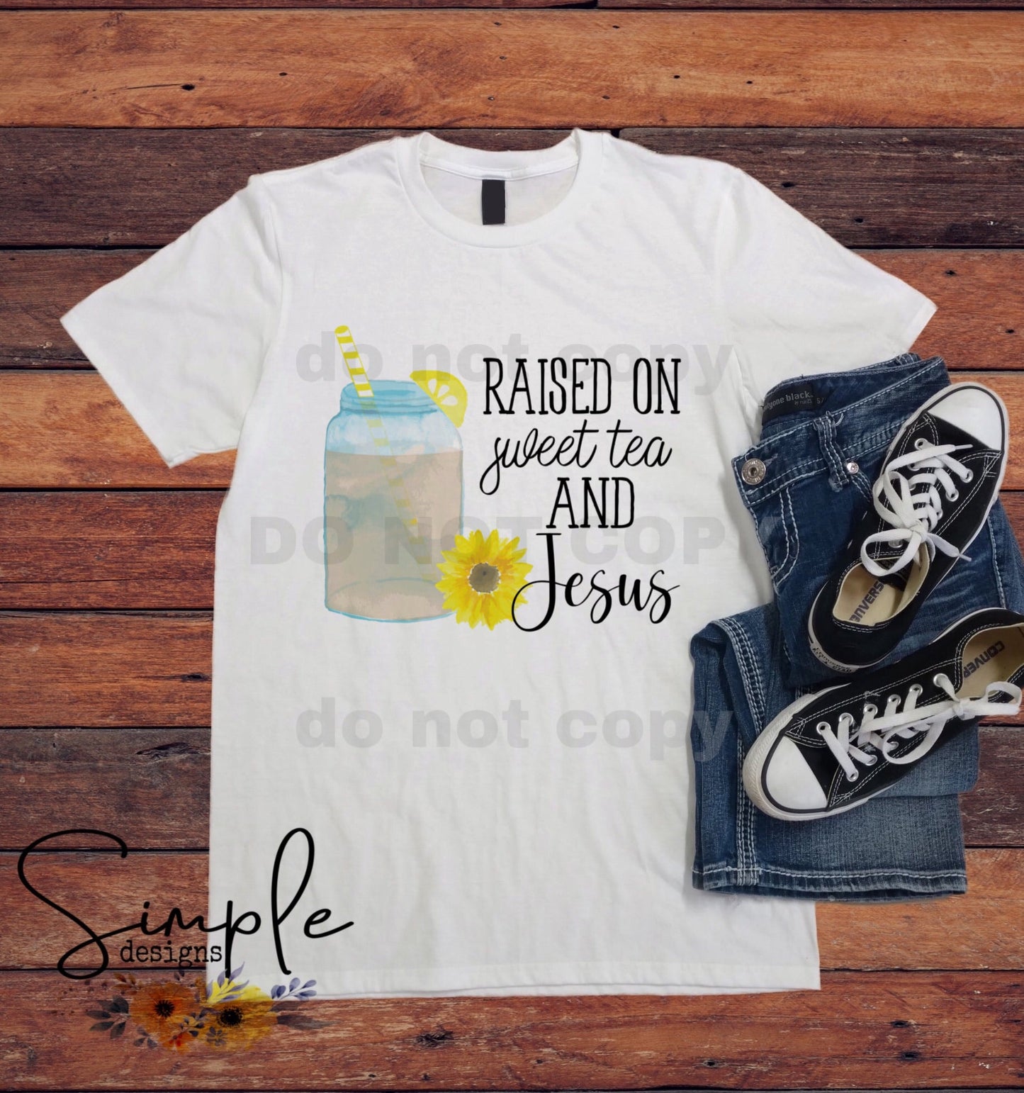 Raised on Sweet Tea and Country Music Sublimation Heat Transfer Sheets