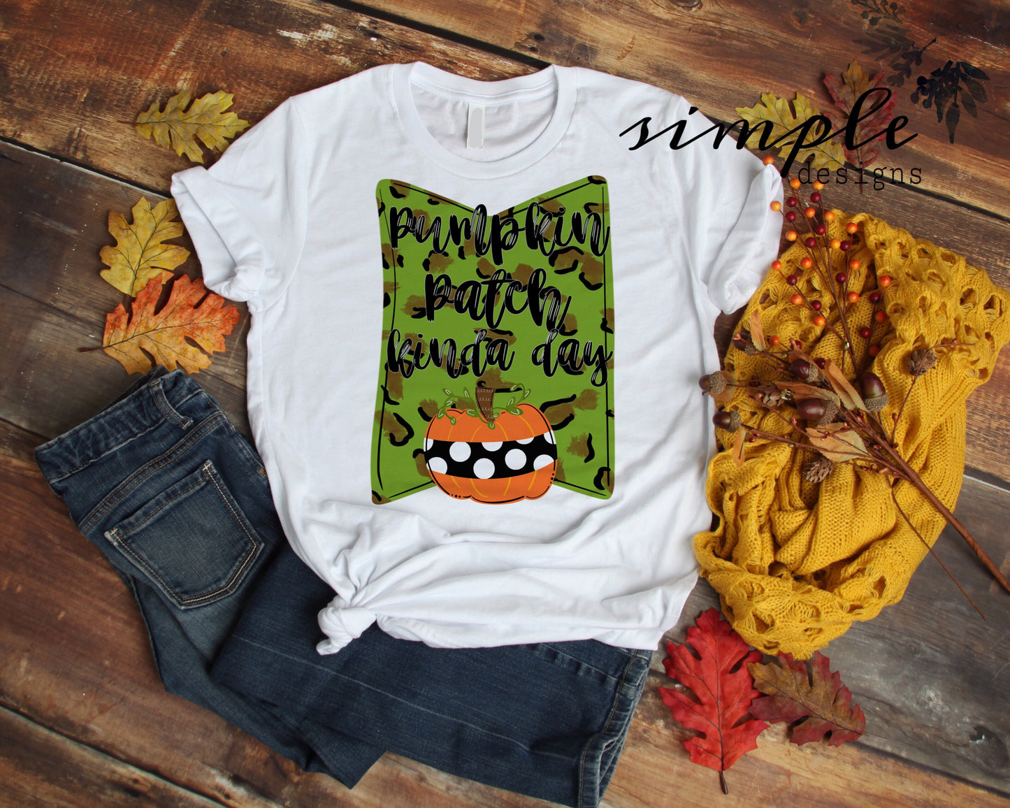Pumpkin Patch Kinda Day Green Sublimation Heat Transfer Sheet