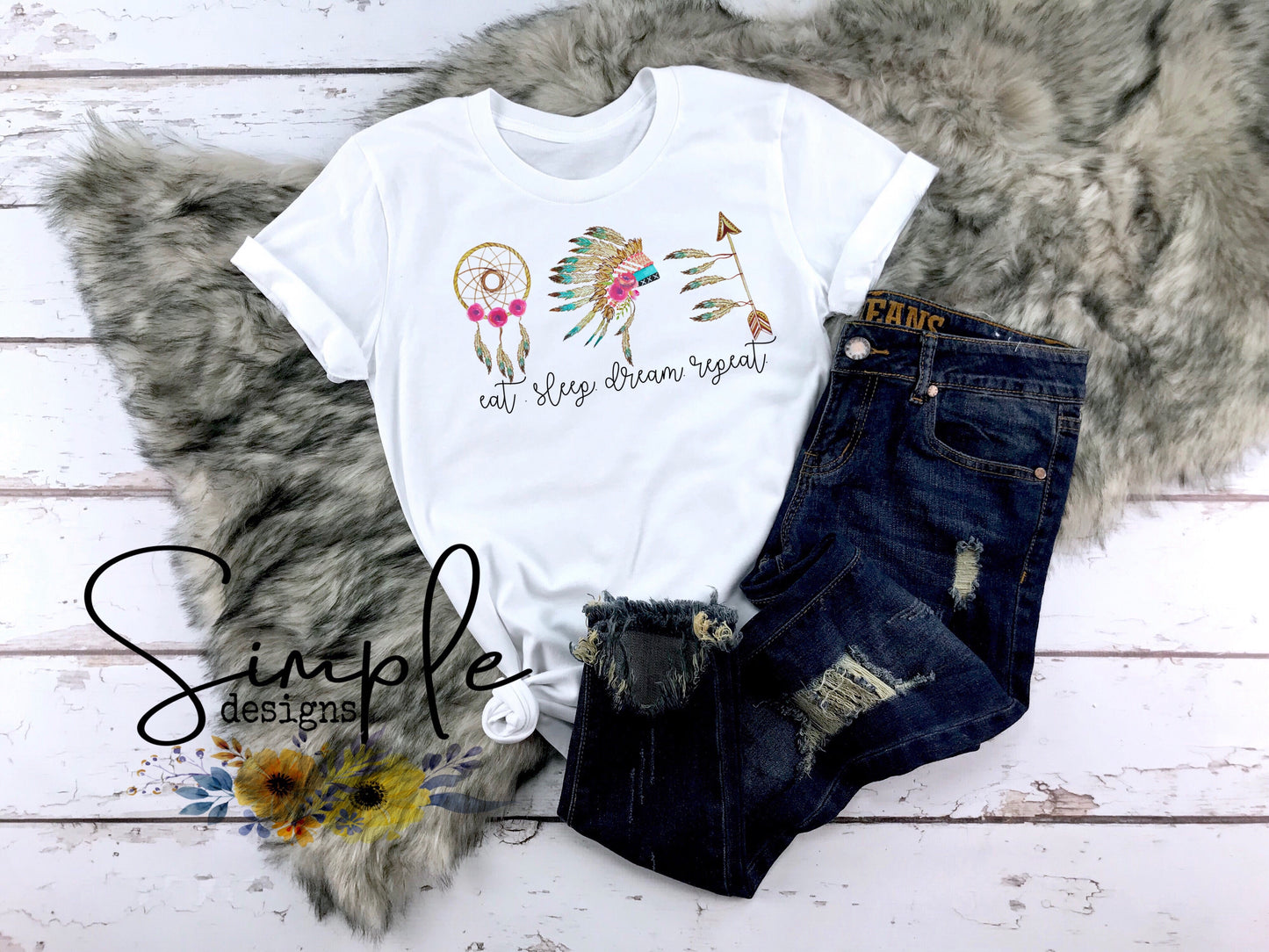 Eat Sleep DreamRepeat Sublimation Heat Transfer Sheets