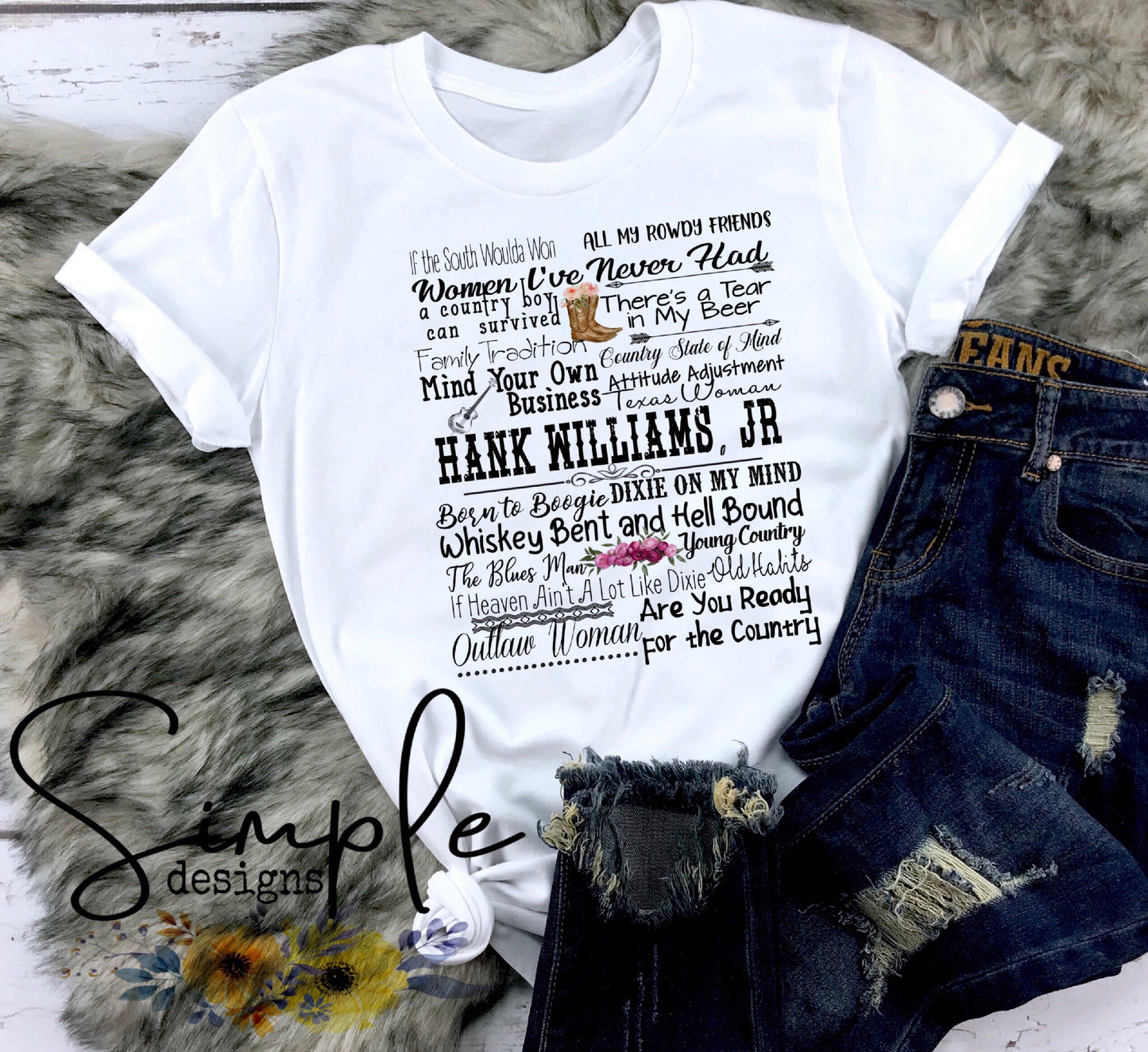 HWilliams Jr Country Music Sublimation Heat Transfer Sheets