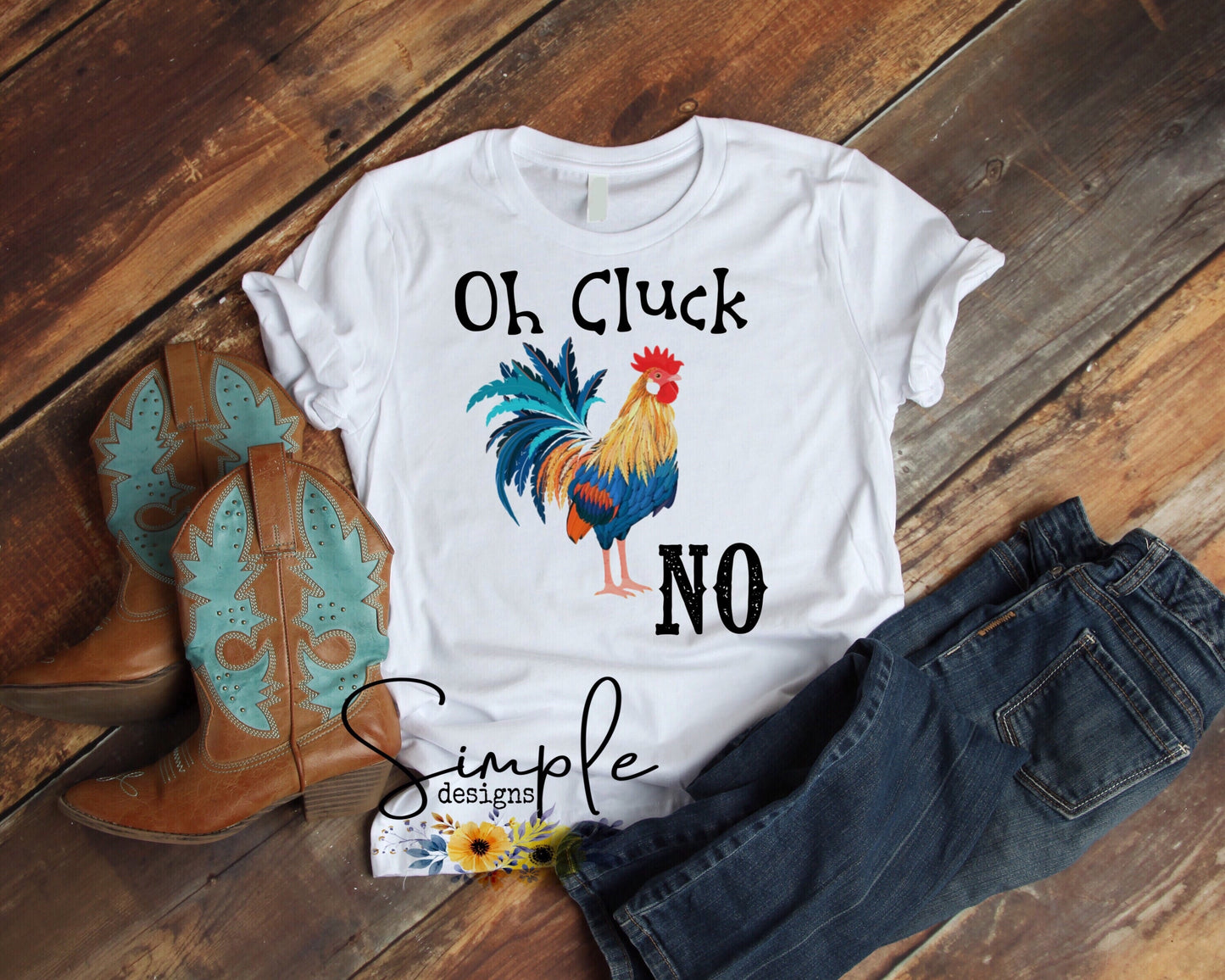 Oh Cluck No Vibrant Rooster Sublimation Heat Transfer Sheet