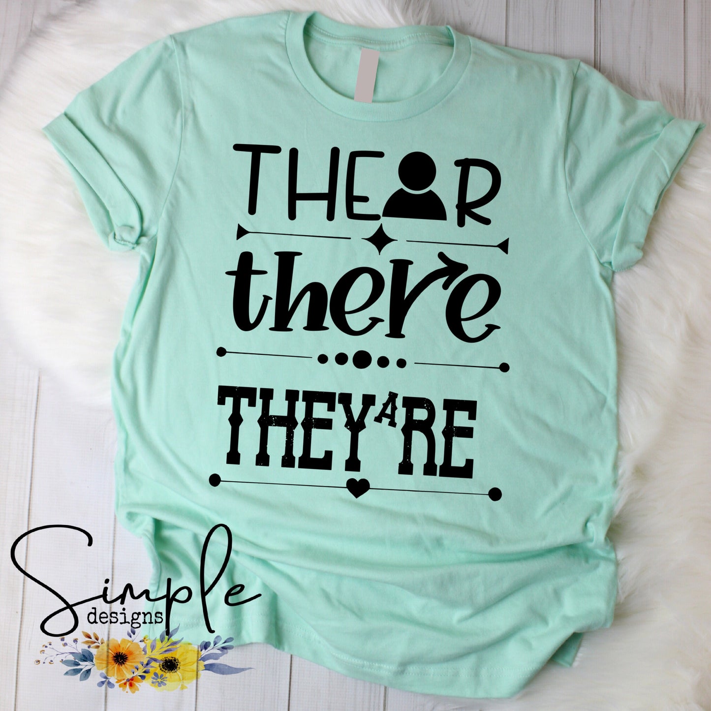 Their There They’re Grammar Sublimation Heat Transfer Sheets