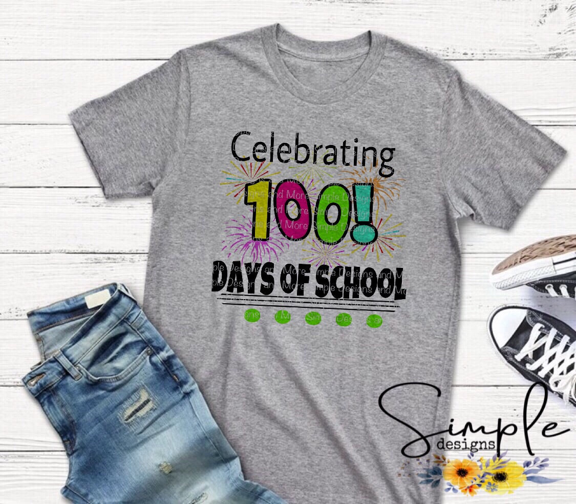 Celebrating 100 Days of School Sublimation Heat Transfer Sheet