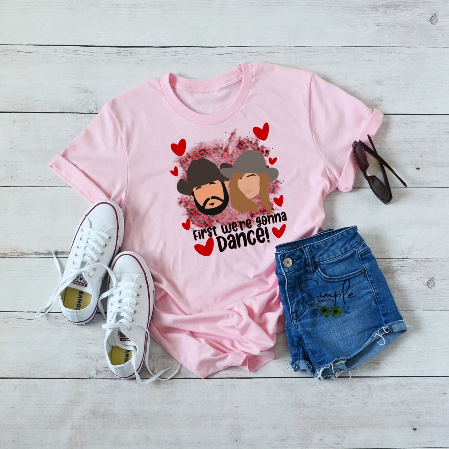 First We’re Gonna Dance Hearts Sublimation Heat Transfer Sheets